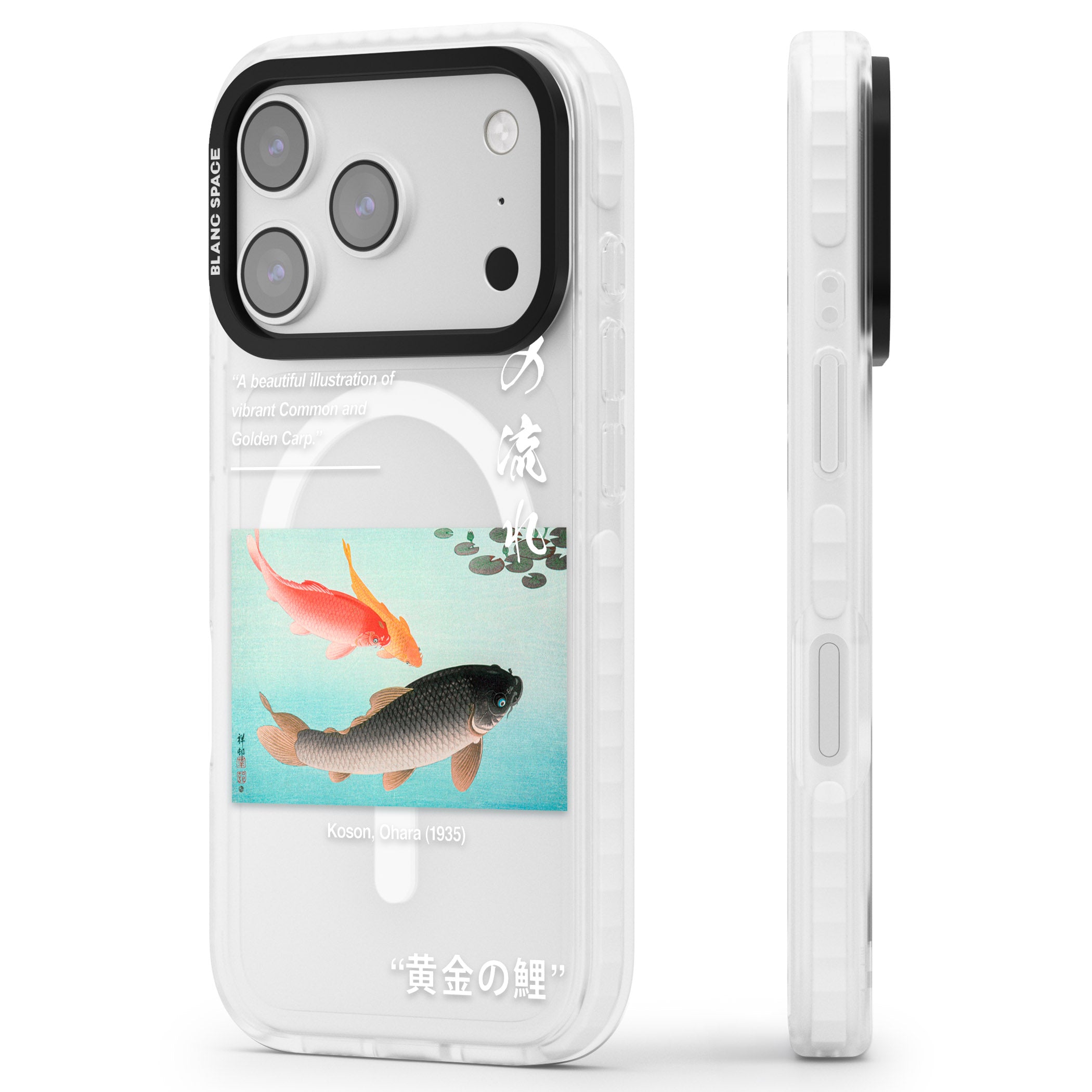 Golden Carp iPhone 17 Pro Impact Pro Clear Phone Case Side Profile