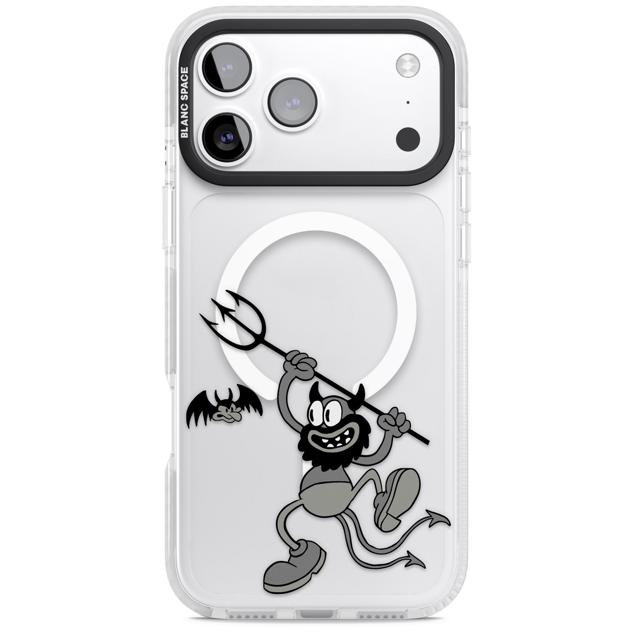 Dancing Devil iPhone 17 Pro Impact Pro Clear Phone Case