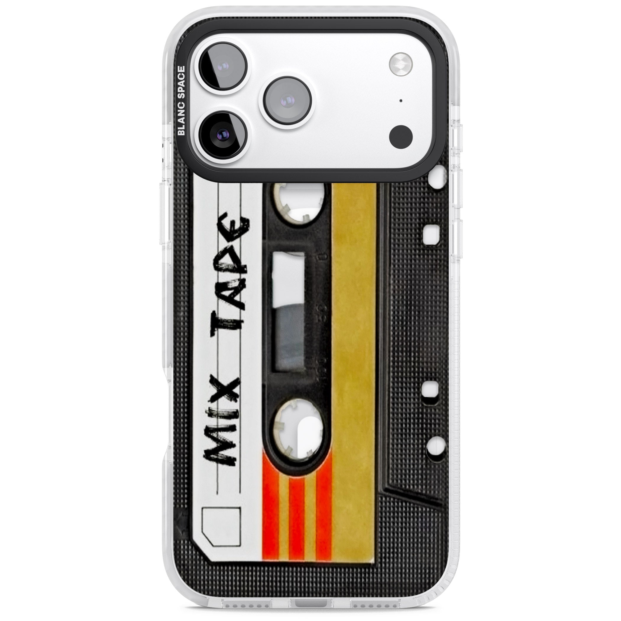Retro Mix Tape iPhone 17 Pro Impact Pro Clear Phone Case