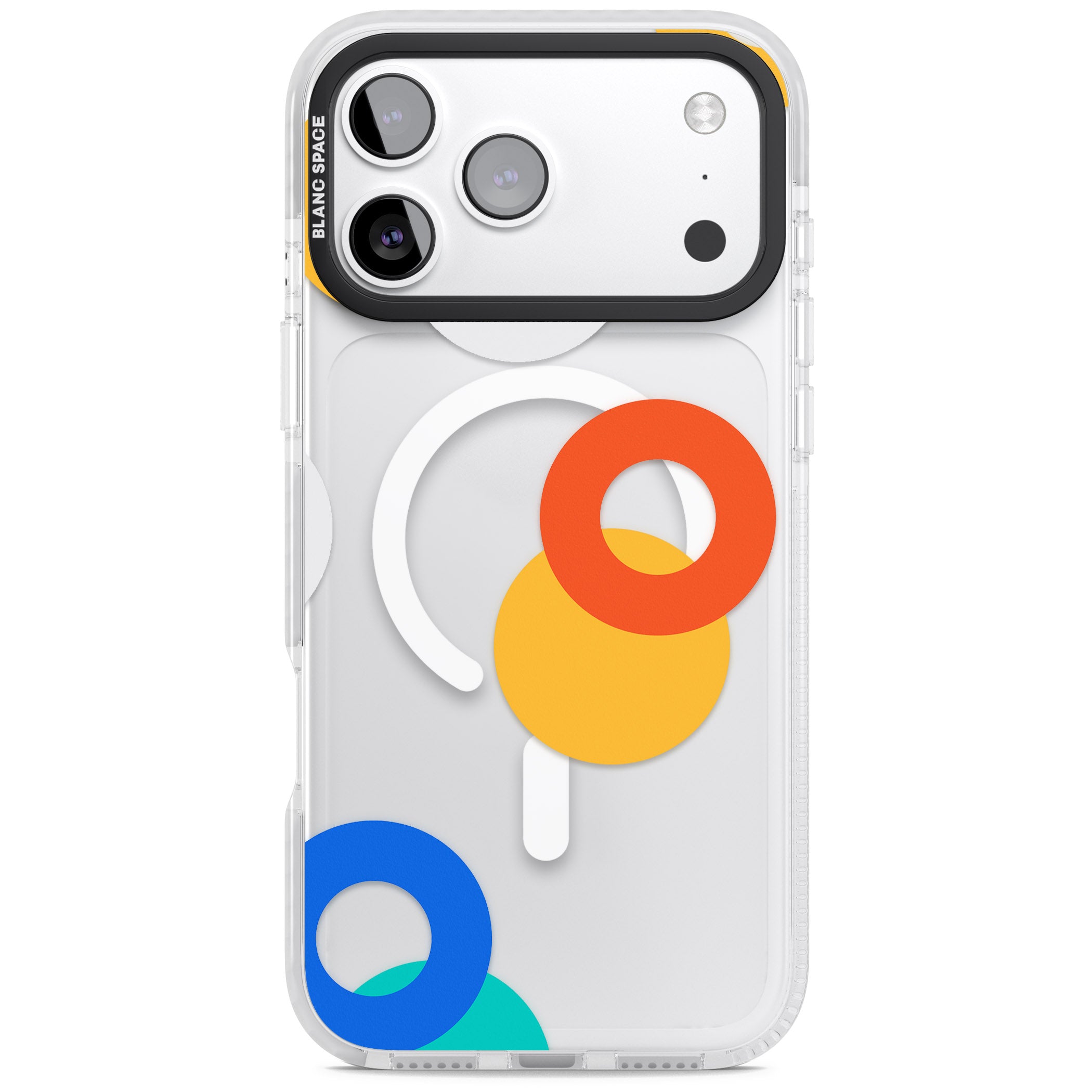 Abstract Mixed Circles iPhone 17 Pro Max Impact Pro Clear Phone Case