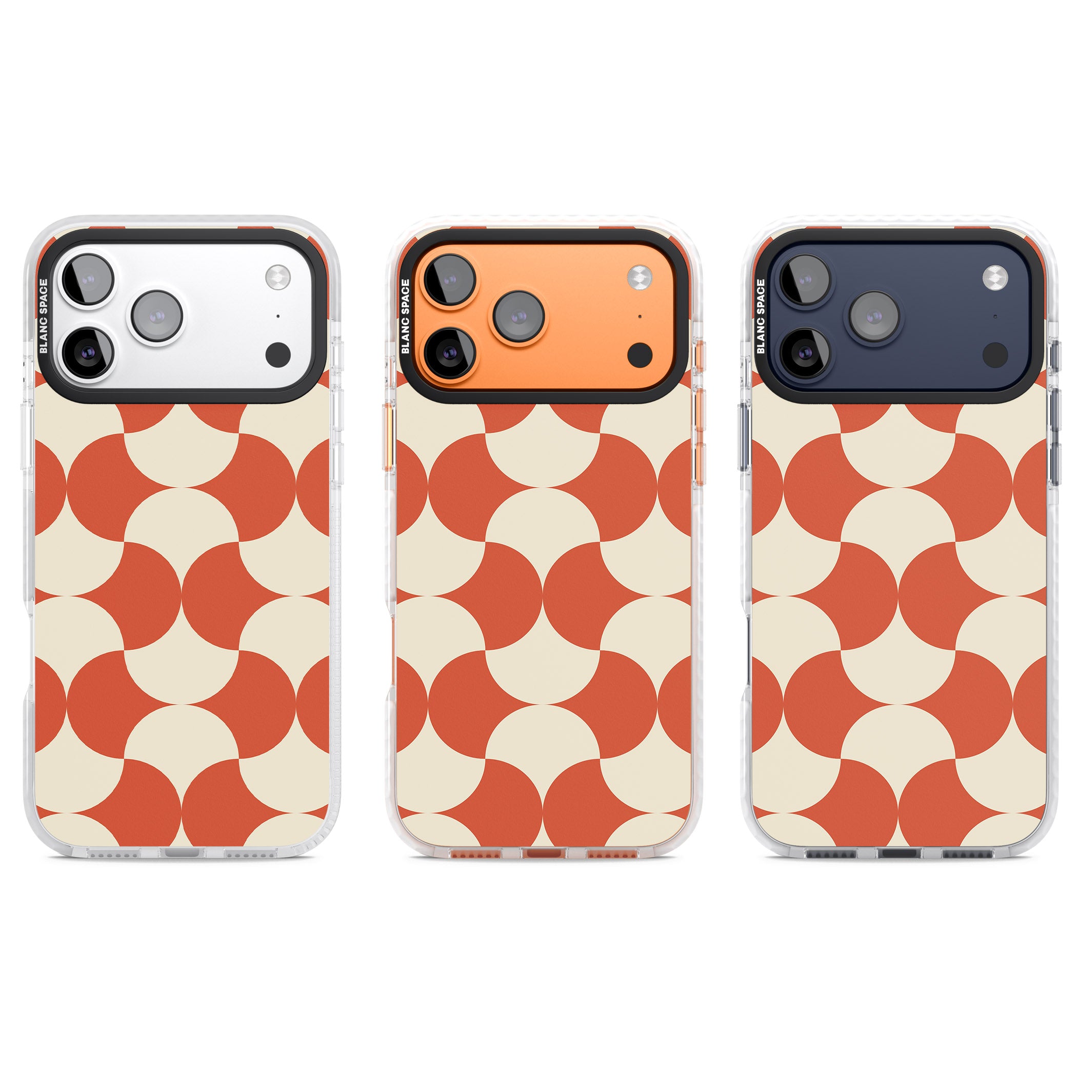 Abstract Retro Shapes iPhone 17 Pro Impact Pro Clear Phone Case APT Impact Protection