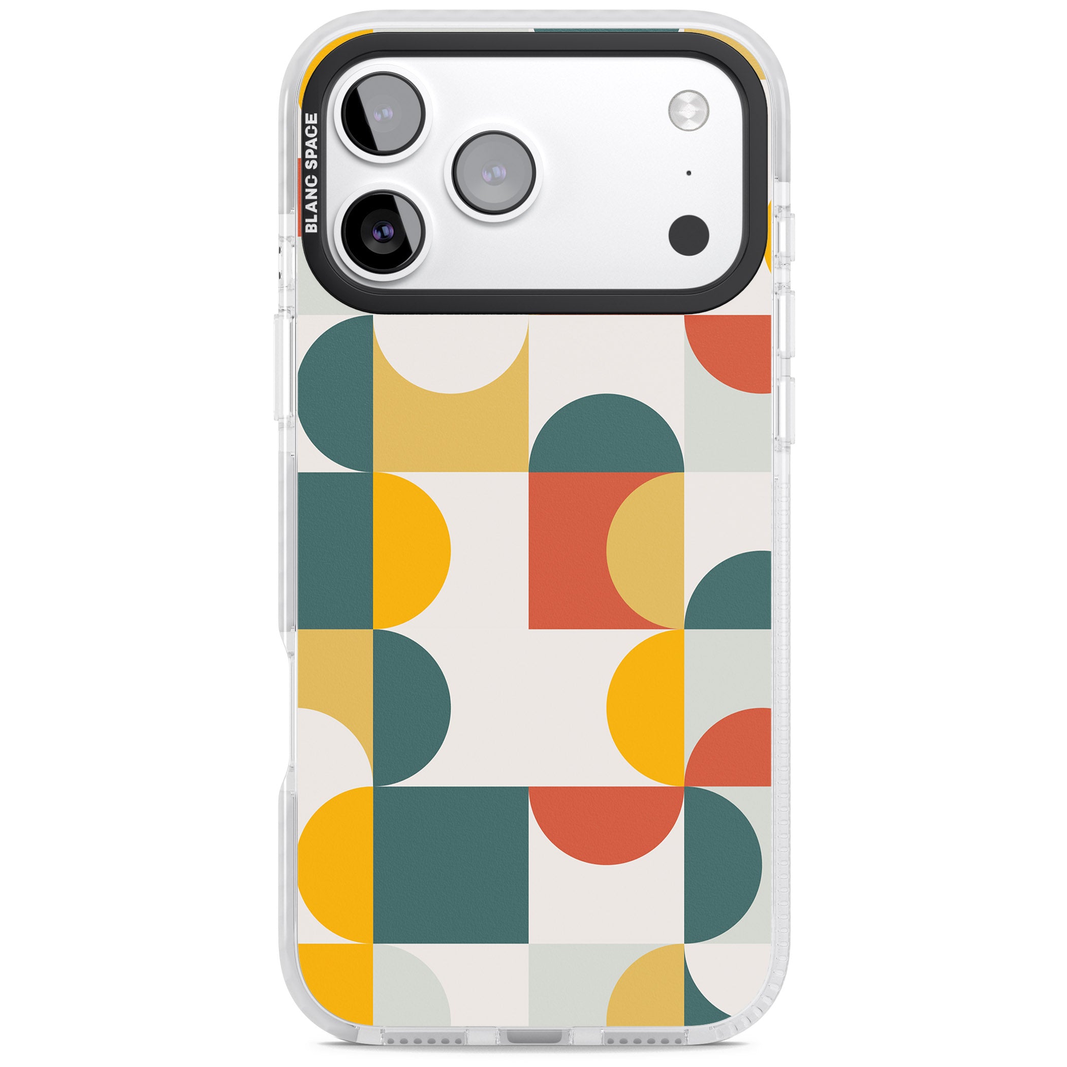 Retro Color Blocks iPhone 17 Pro Max Impact Pro Clear Phone Case