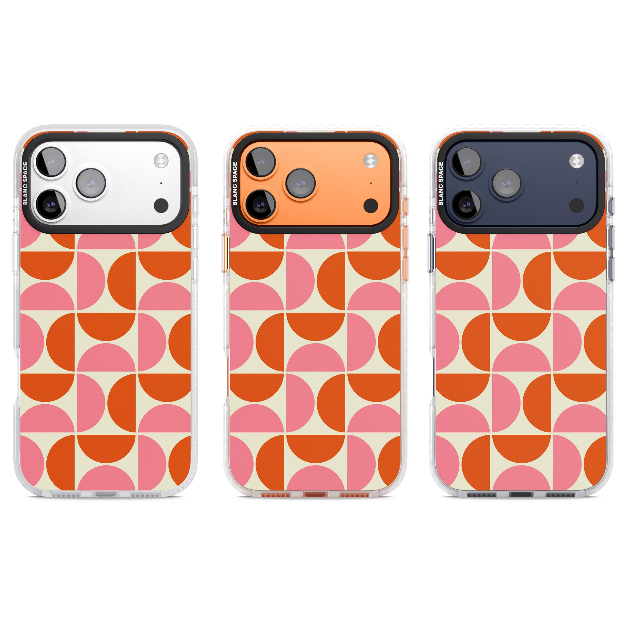 Retro Half Circle Pattern iPhone 17 Pro Impact Pro Clear Phone Case APT Impact Protection