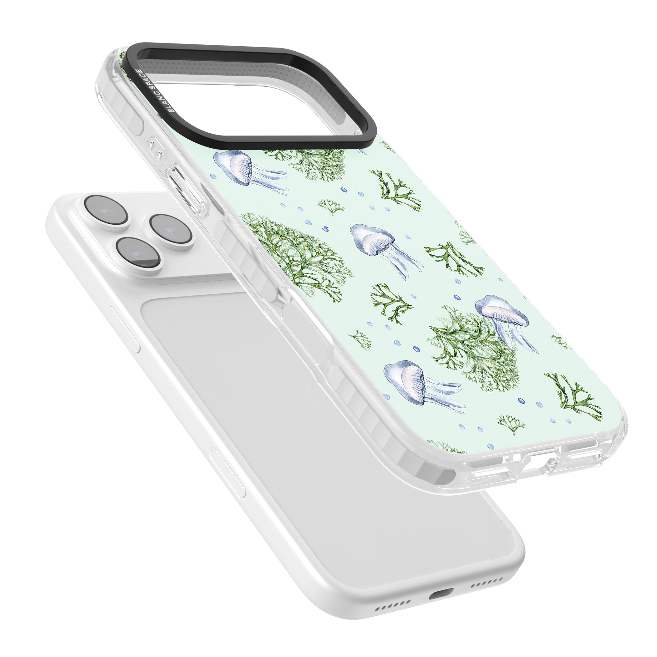 Jellyfish & Seaweed iPhone 17 Pro Impact Pro Clear Phone Case Colours