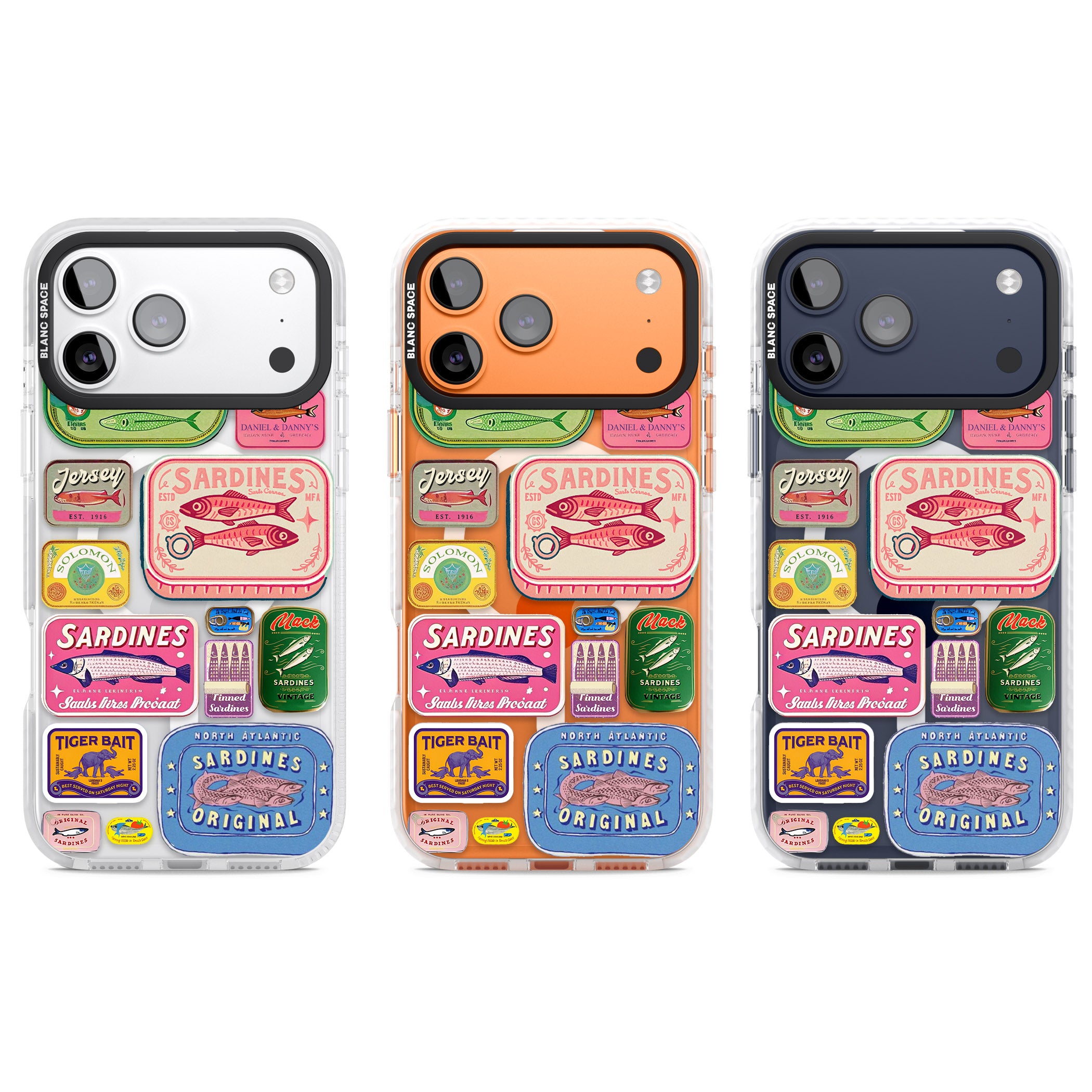 Vintage Sardine Tins iPhone 17 Pro Impact Pro Clear Phone Case APT Impact Protection