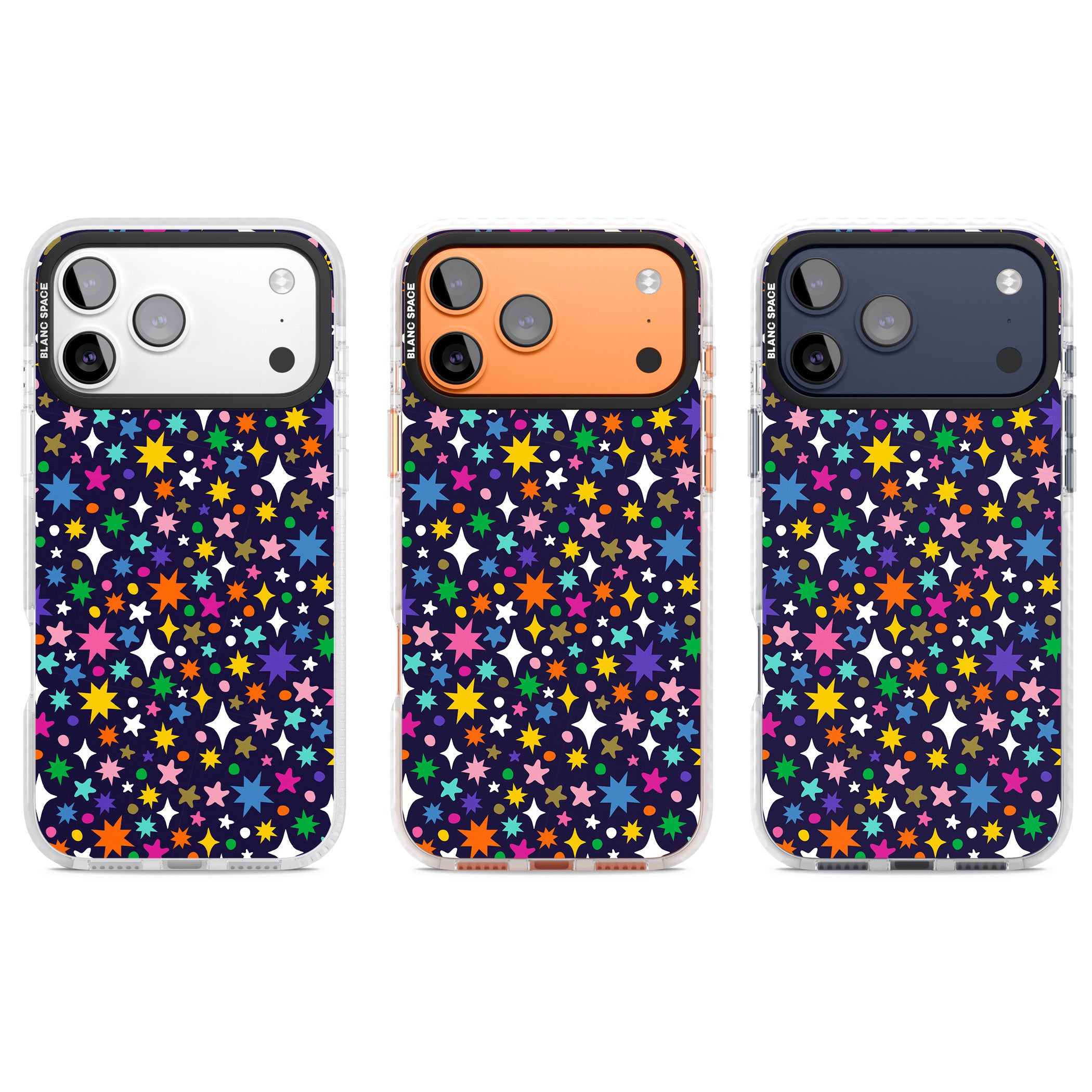 Rainbow Starburst (Purple) iPhone 17 Pro Impact Pro Clear Phone Case APT Impact Protection