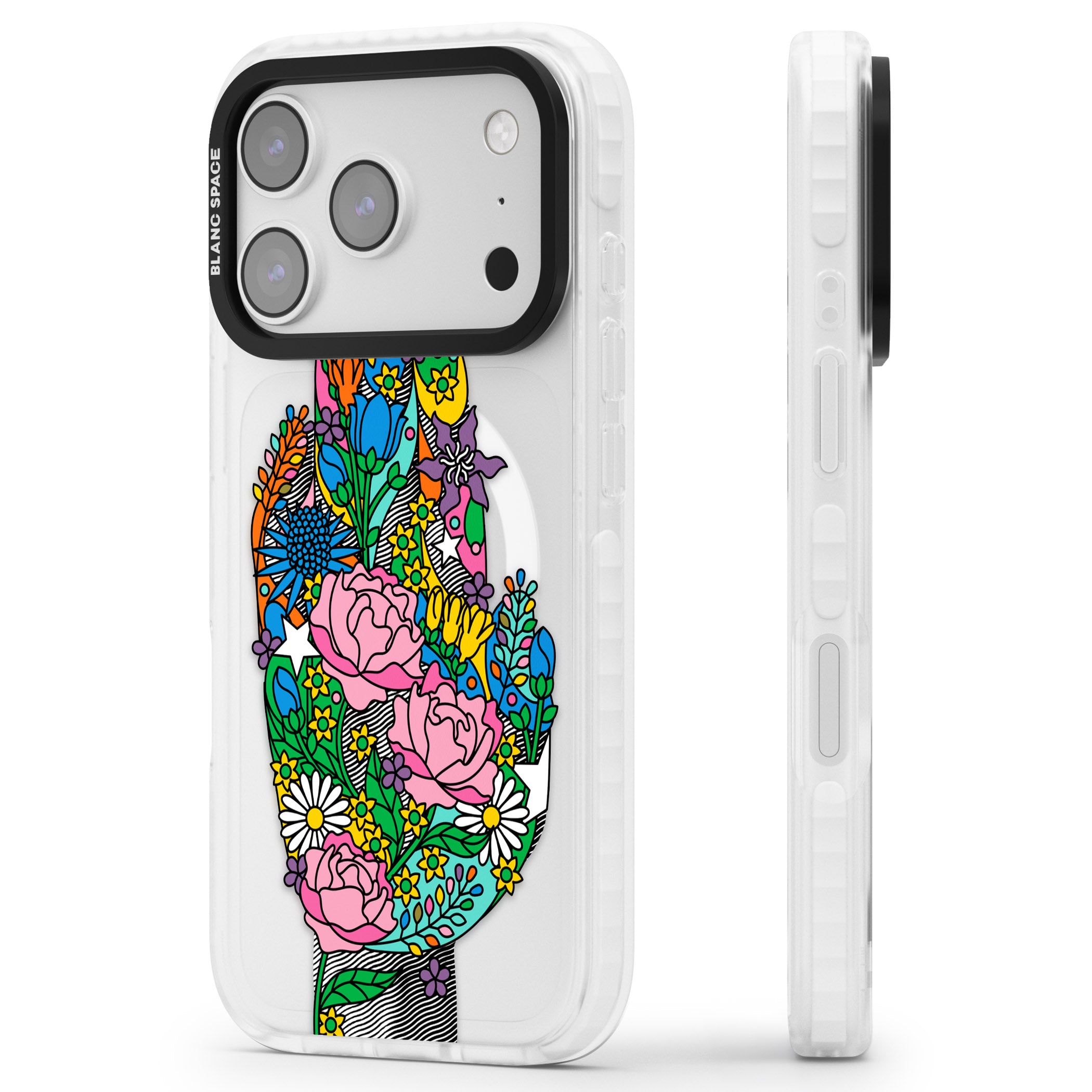 Garden Touch iPhone 17 Pro Max Impact Pro Clear Phone Case Side Profile