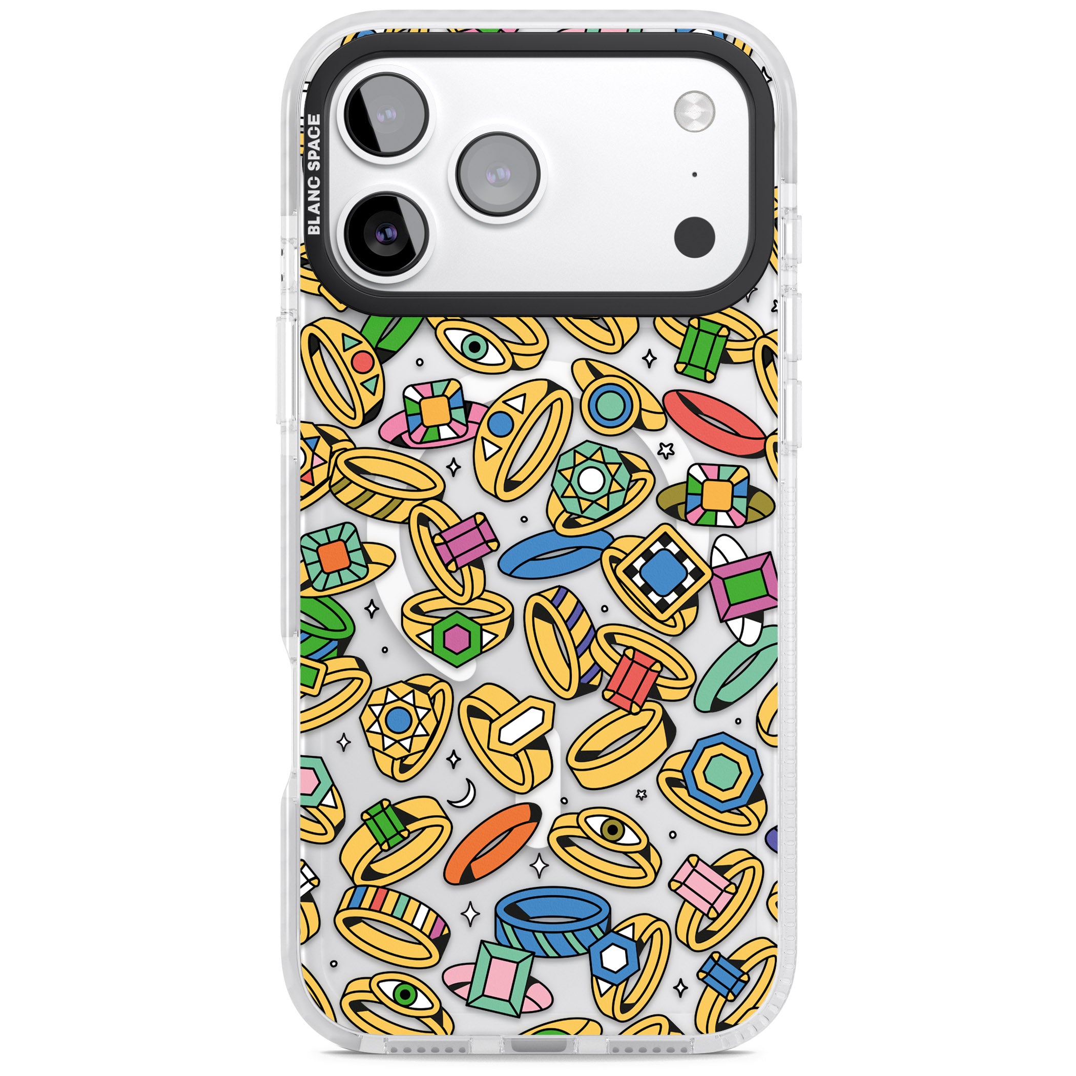 Gemstone Glitz iPhone 17 Pro Impact Pro Clear Phone Case