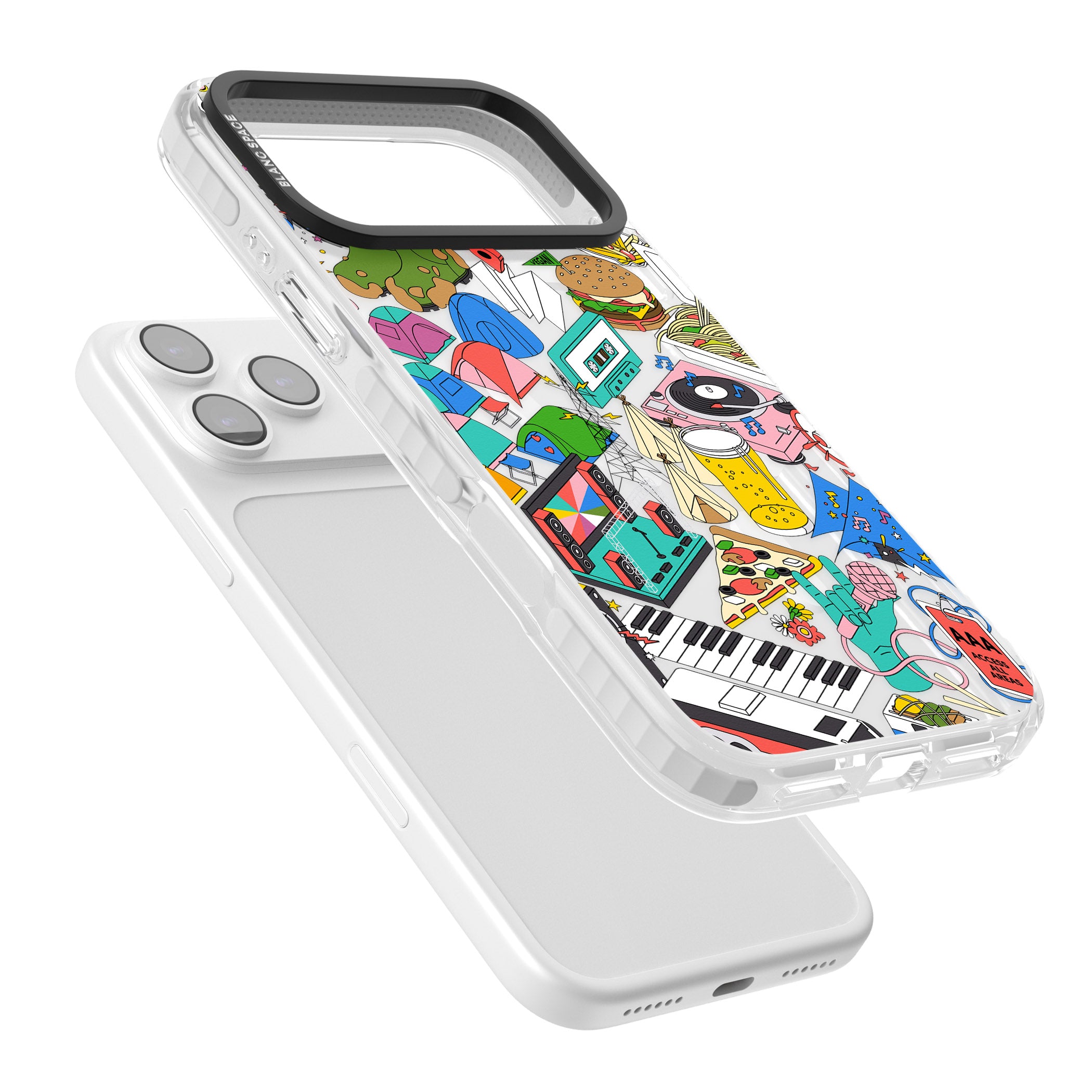 Festival Frenzy iPhone 17 Pro Impact Pro Clear Phone Case Colours