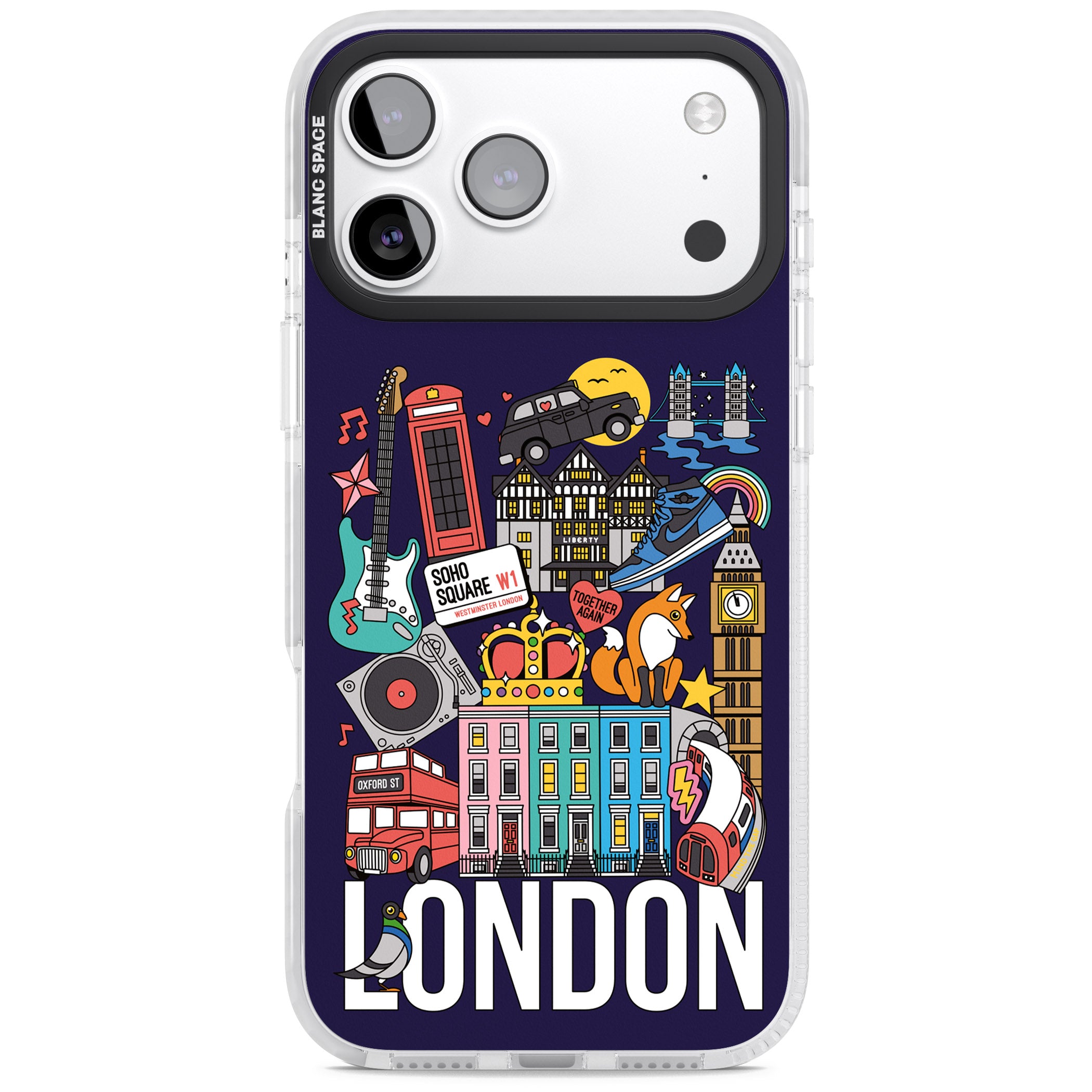 London Calling iPhone 17 Pro Impact Pro Clear Phone Case