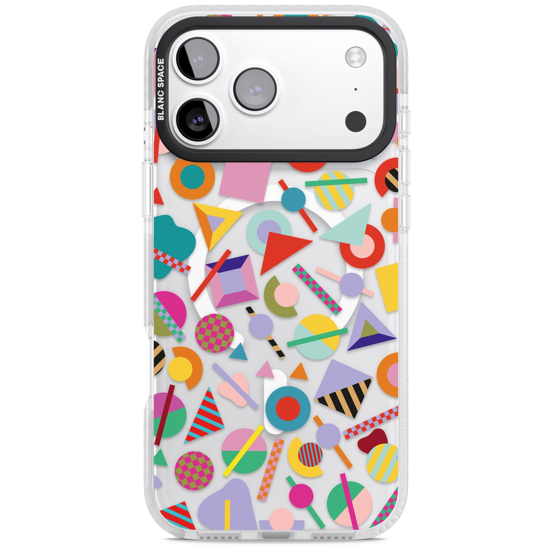 Retro Carnival Shapes iPhone 17 Pro Impact Pro Clear Phone Case