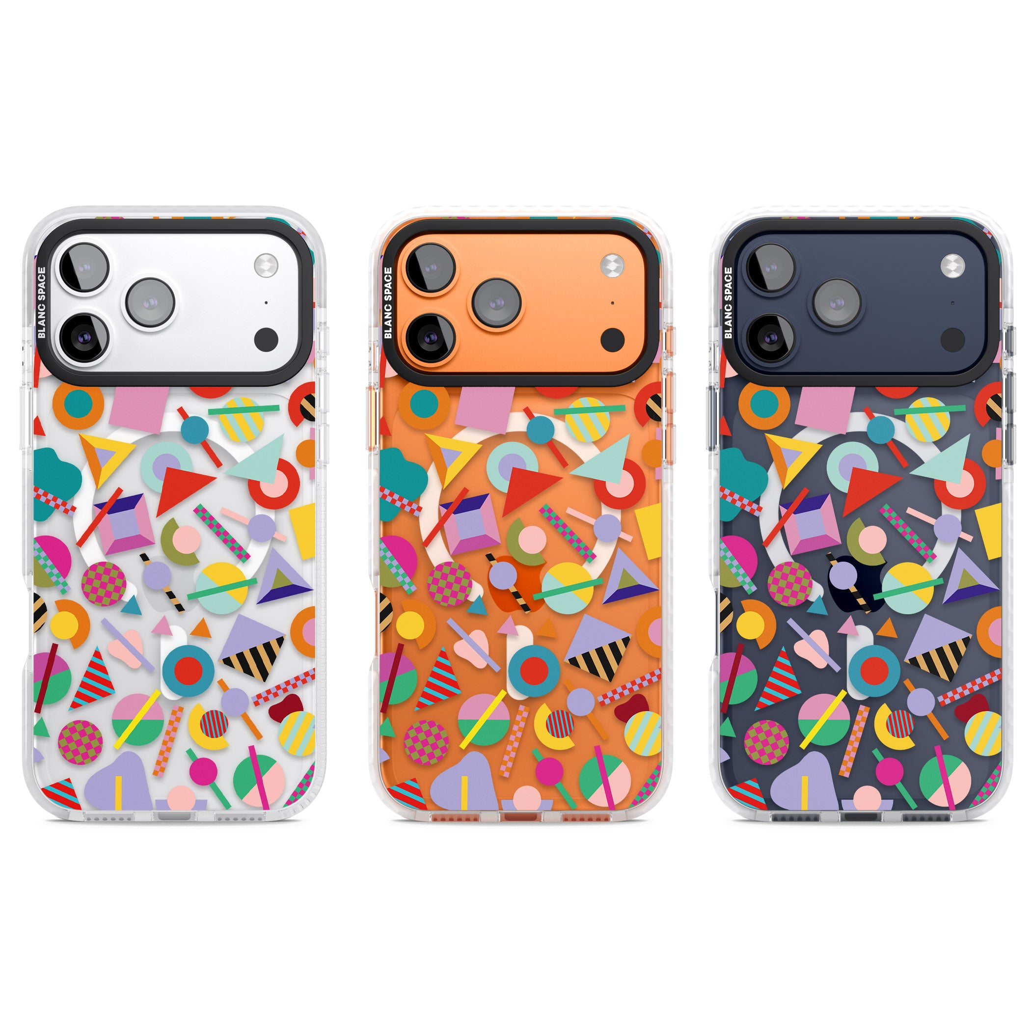 Retro Carnival Shapes iPhone 17 Pro Impact Pro Clear Phone Case APT Impact Protection