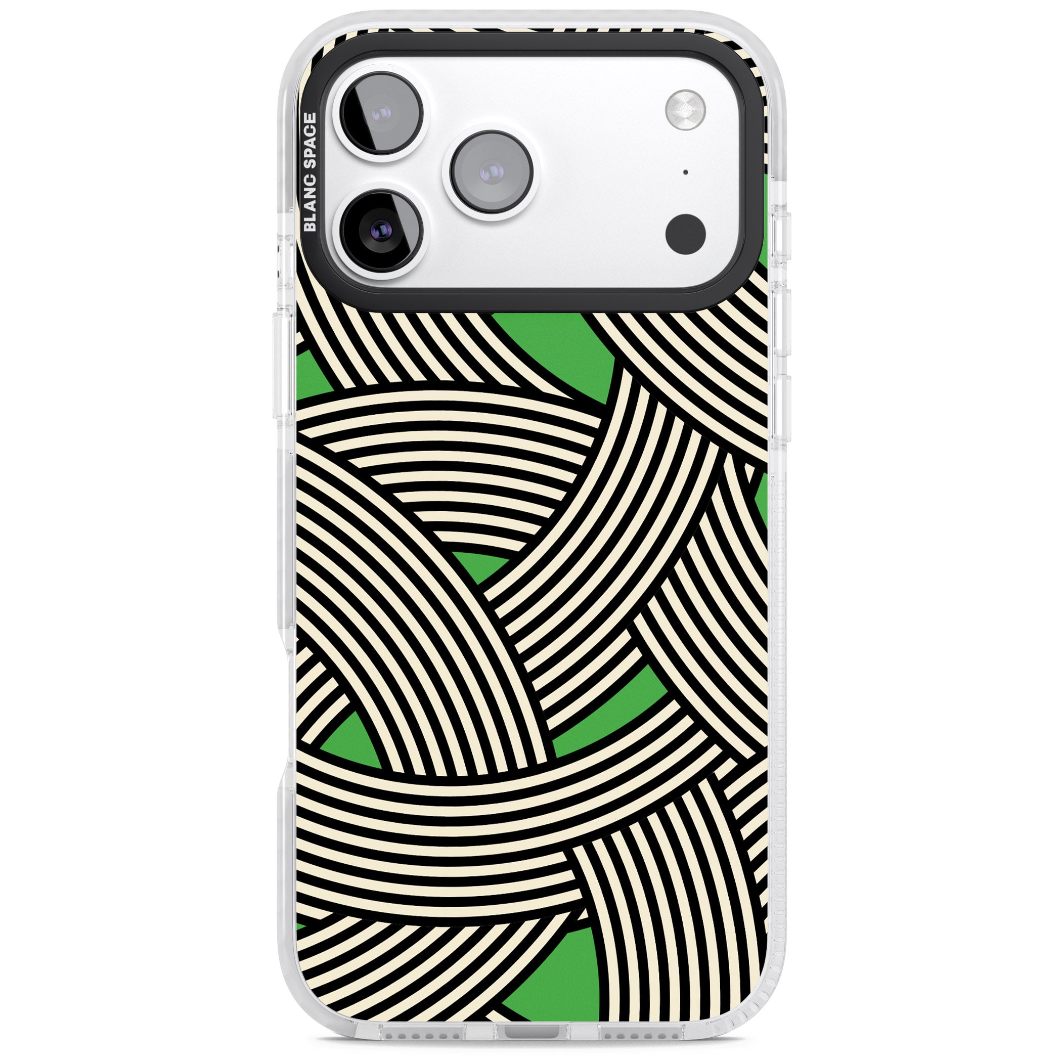 Green Optic Waves iPhone 17 Pro Max Impact Pro Clear Phone Case