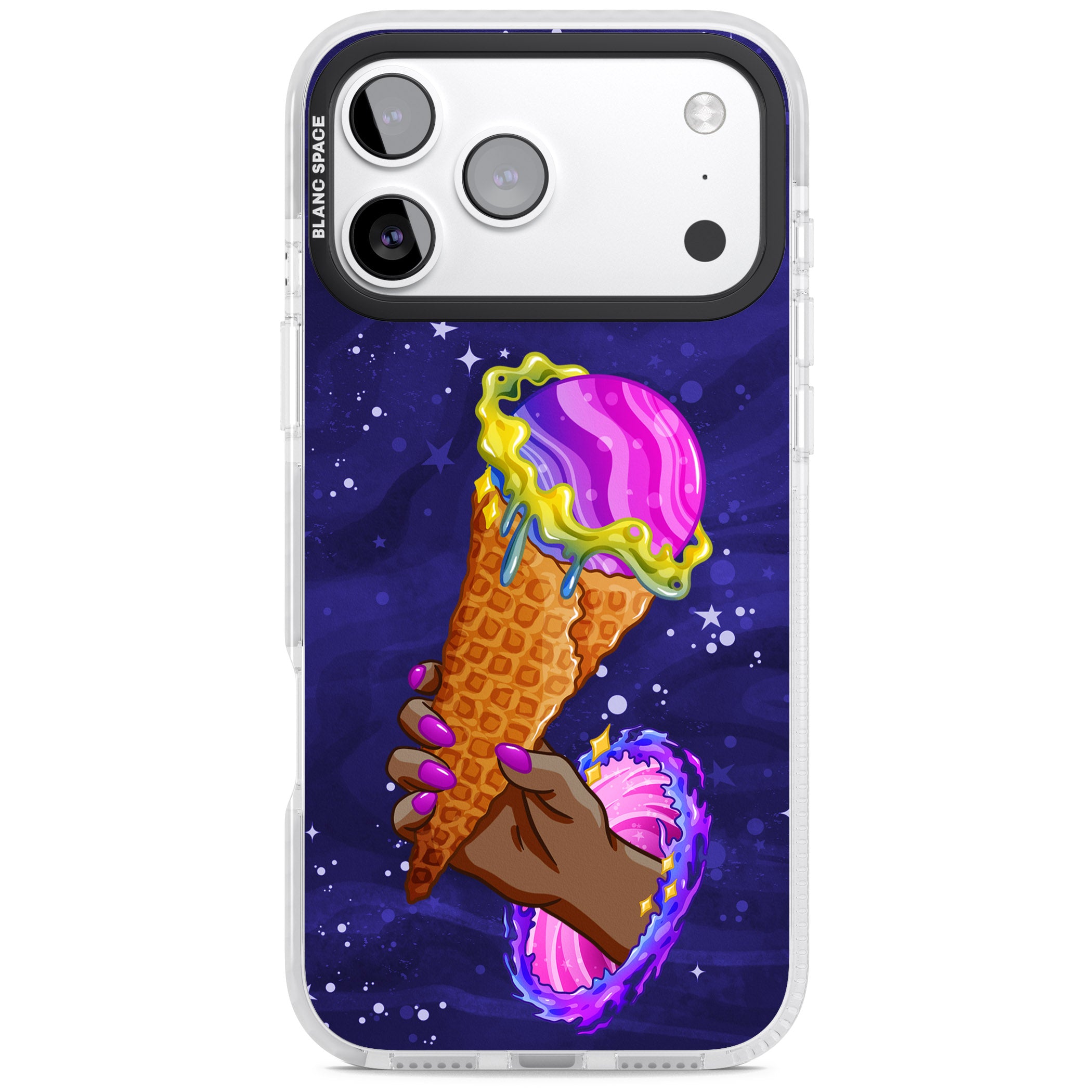 Interdimensional Ice Cream iPhone 17 Pro Impact Pro Clear Phone Case