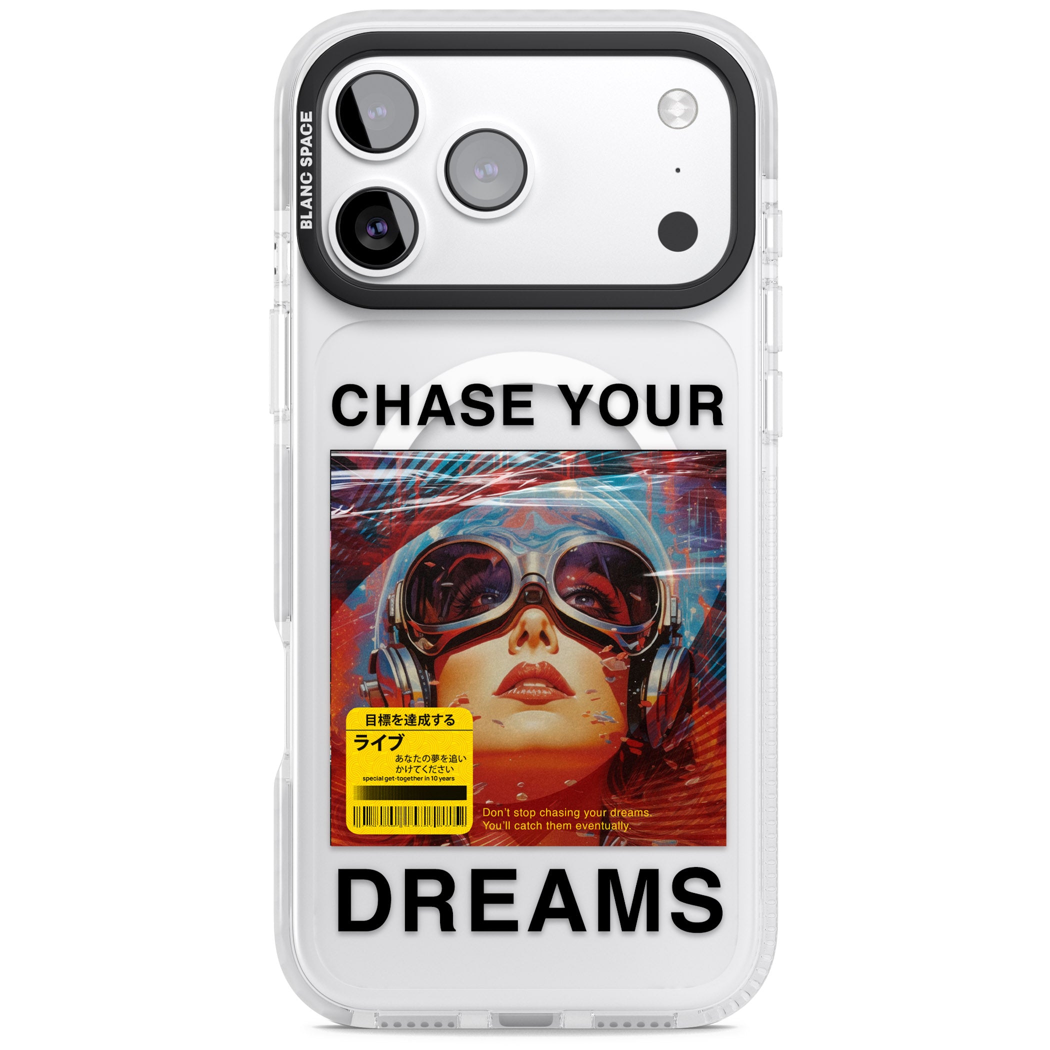 Chase Your Dreams iPhone 17 Pro Impact Pro Clear Phone Case