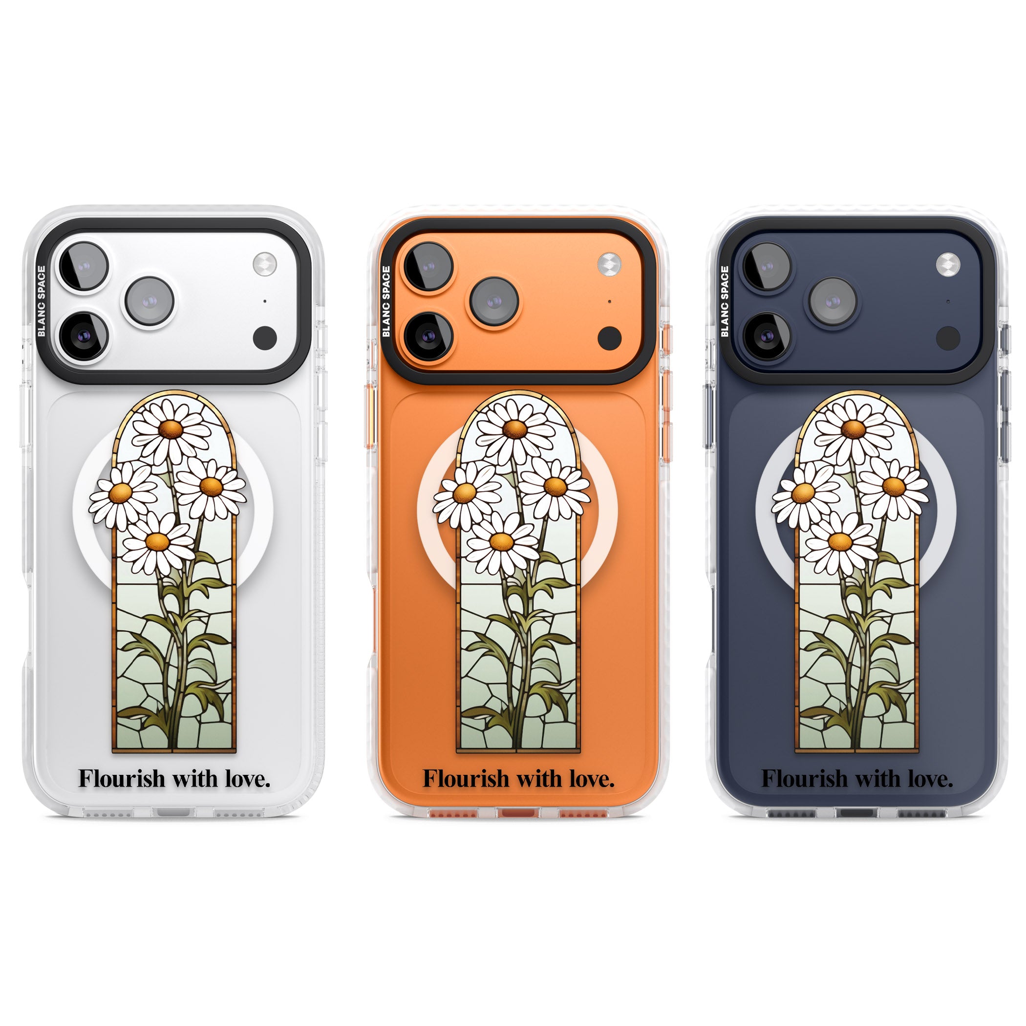 Flourish With Love iPhone 17 Pro Impact Pro Clear Phone Case APT Impact Protection