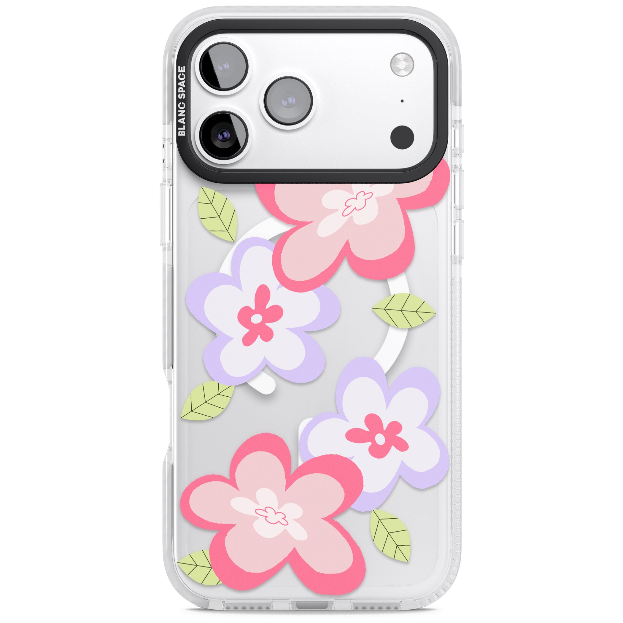 Funky Flowers iPhone 17 Pro Max Impact Pro Clear Phone Case