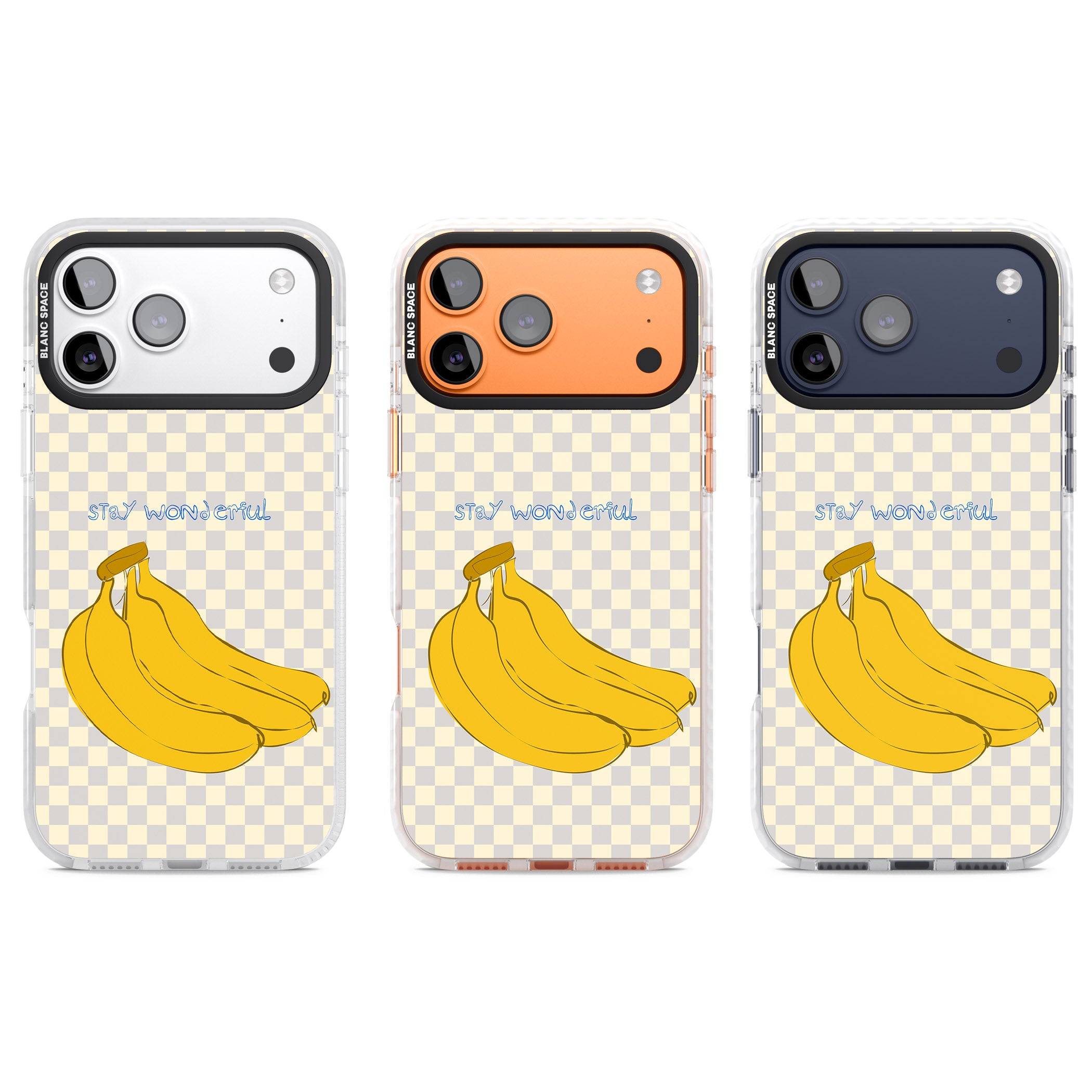 Stay Wonderful Banana iPhone 17 Pro Impact Pro Clear Phone Case APT Impact Protection