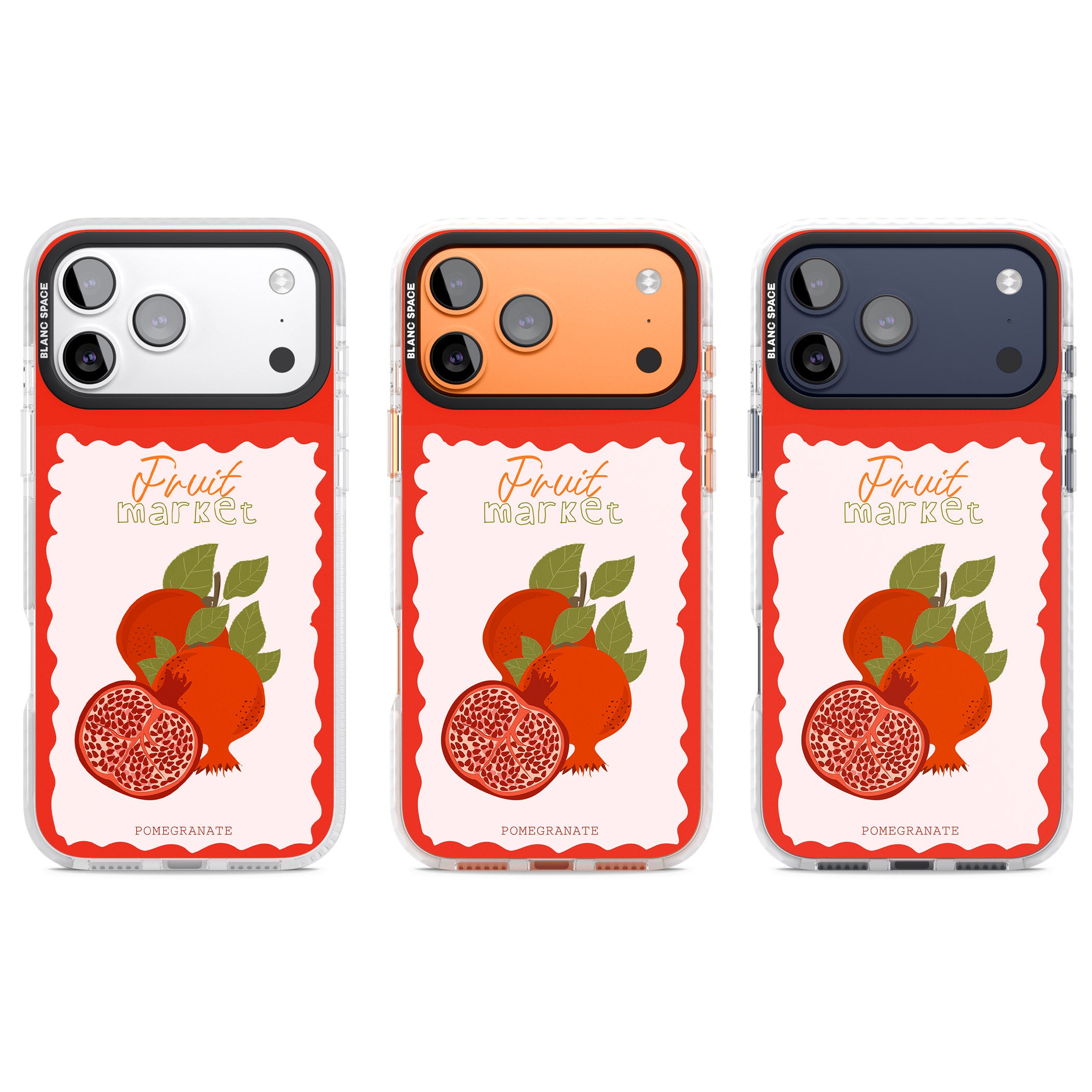 Fruit Market Pomegranate iPhone 17 Pro Impact Pro Clear Phone Case APT Impact Protection
