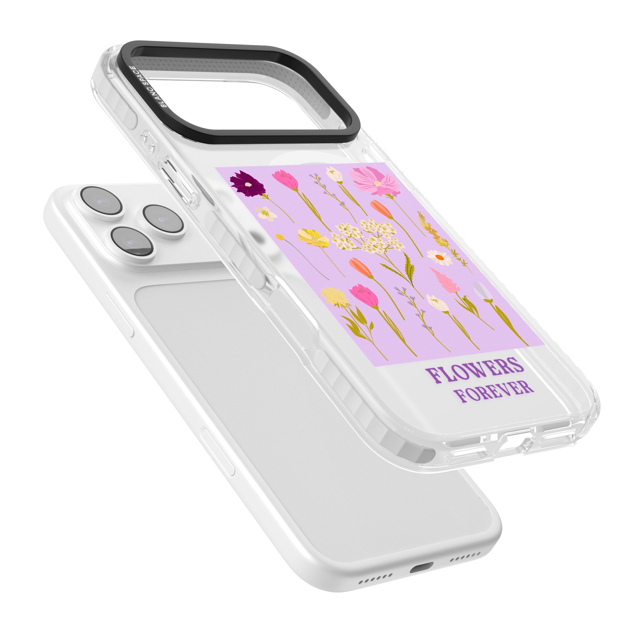 Flowers Forever iPhone 17 Pro Impact Pro Clear Phone Case Colours