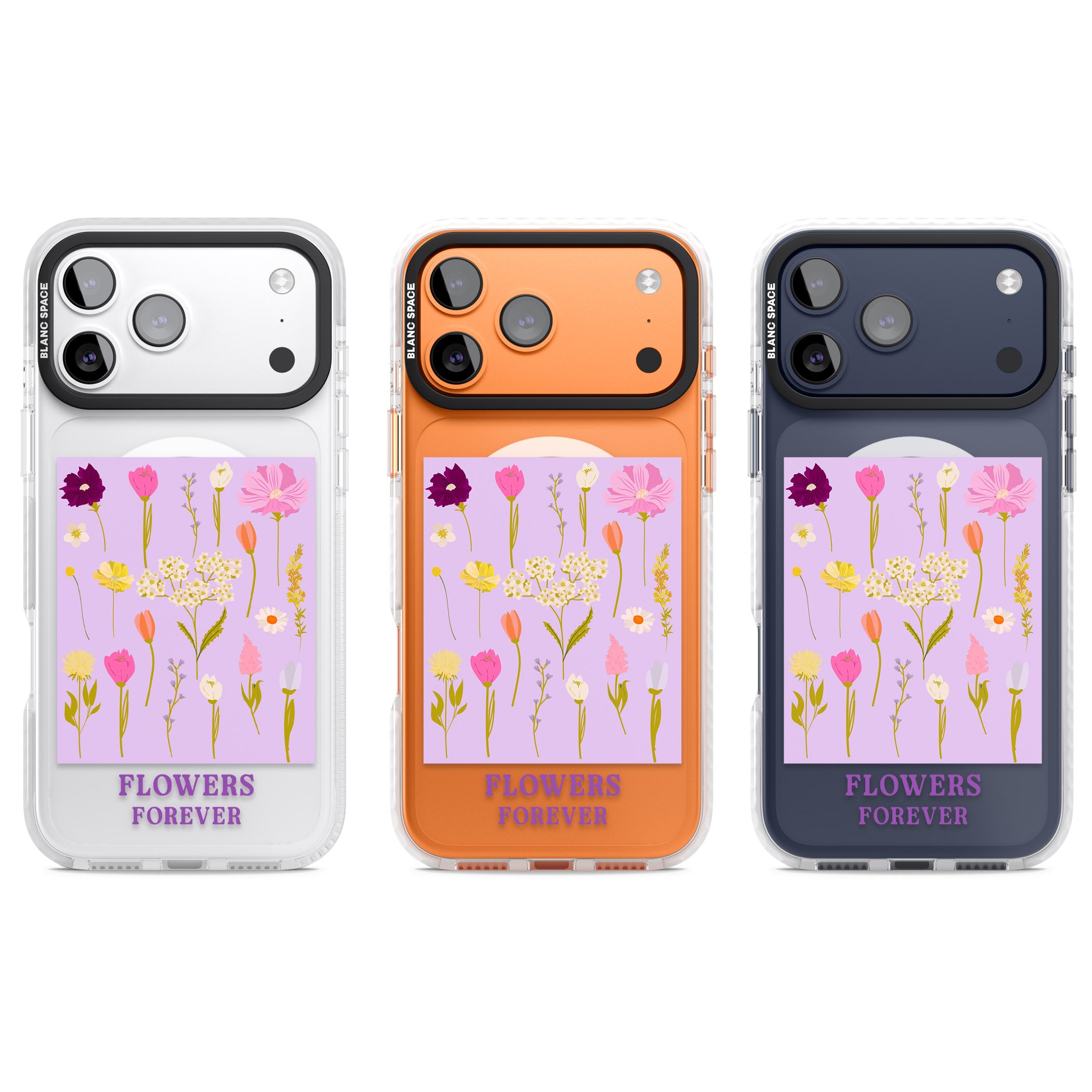 Flowers Forever iPhone 17 Pro Impact Pro Clear Phone Case APT Impact Protection