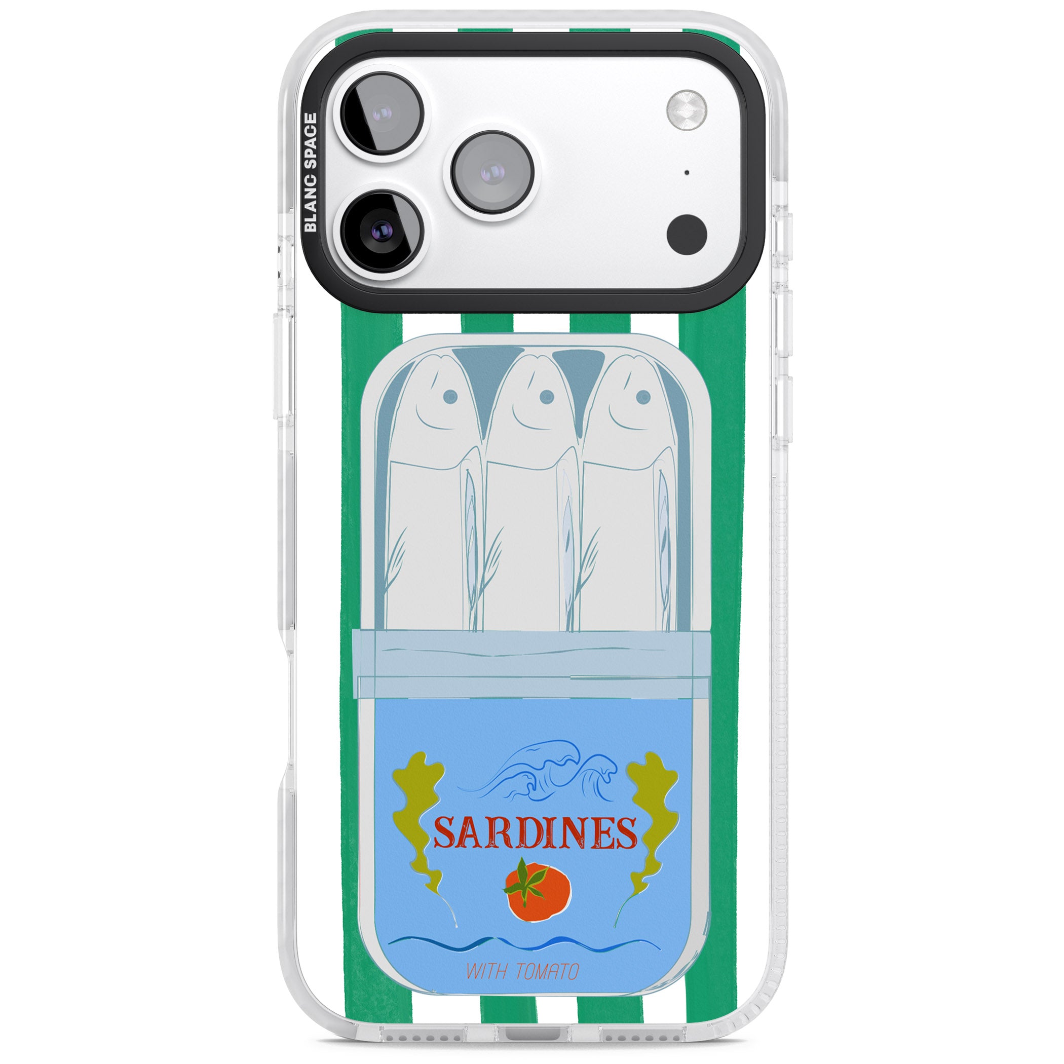 Italian Coastal Sardines iPhone 17 Pro Max Impact Pro Clear Phone Case