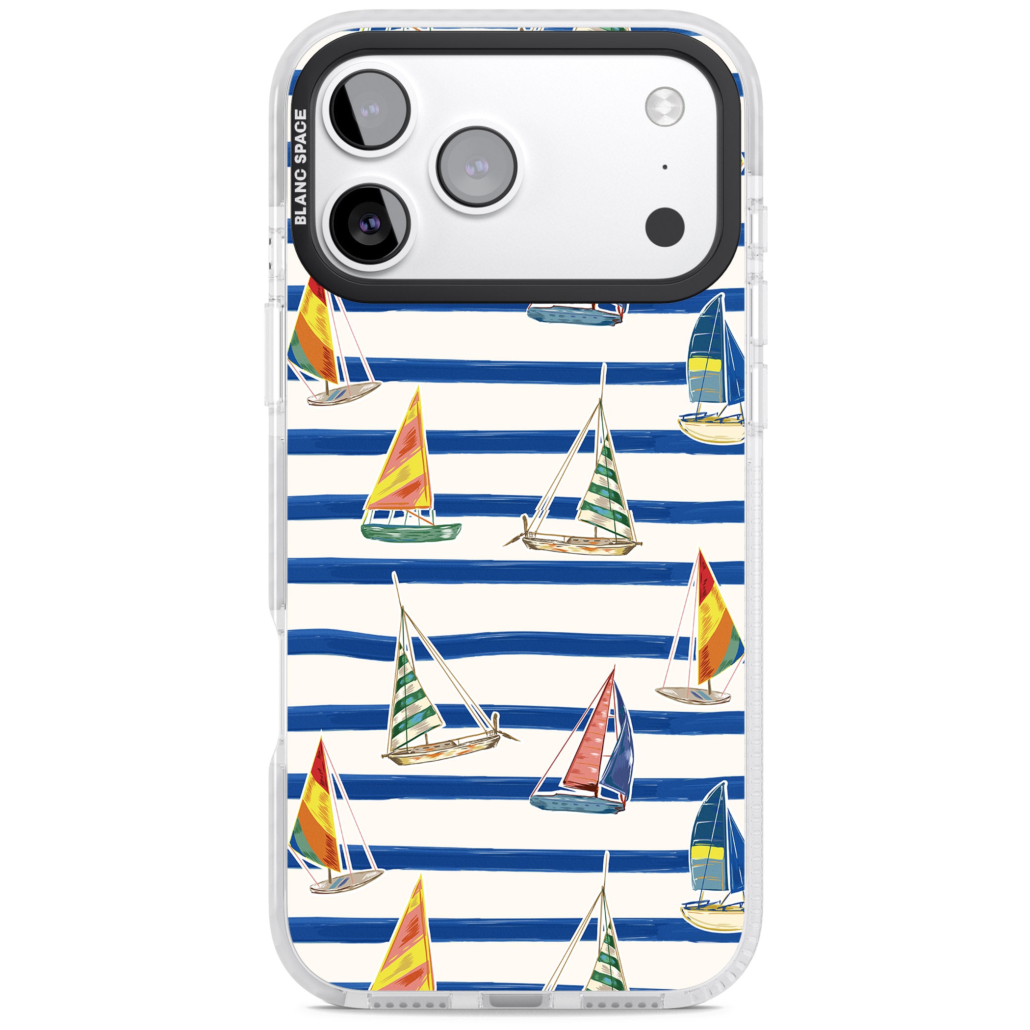 Coastal Sailboats iPhone 17 Pro Impact Pro Clear Phone Case