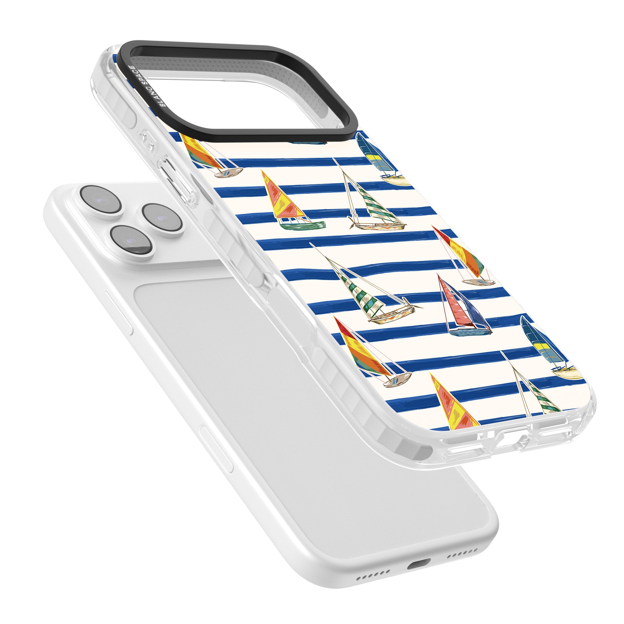 Coastal Sailboats iPhone 17 Pro Max Impact Pro Clear Phone Case Colours