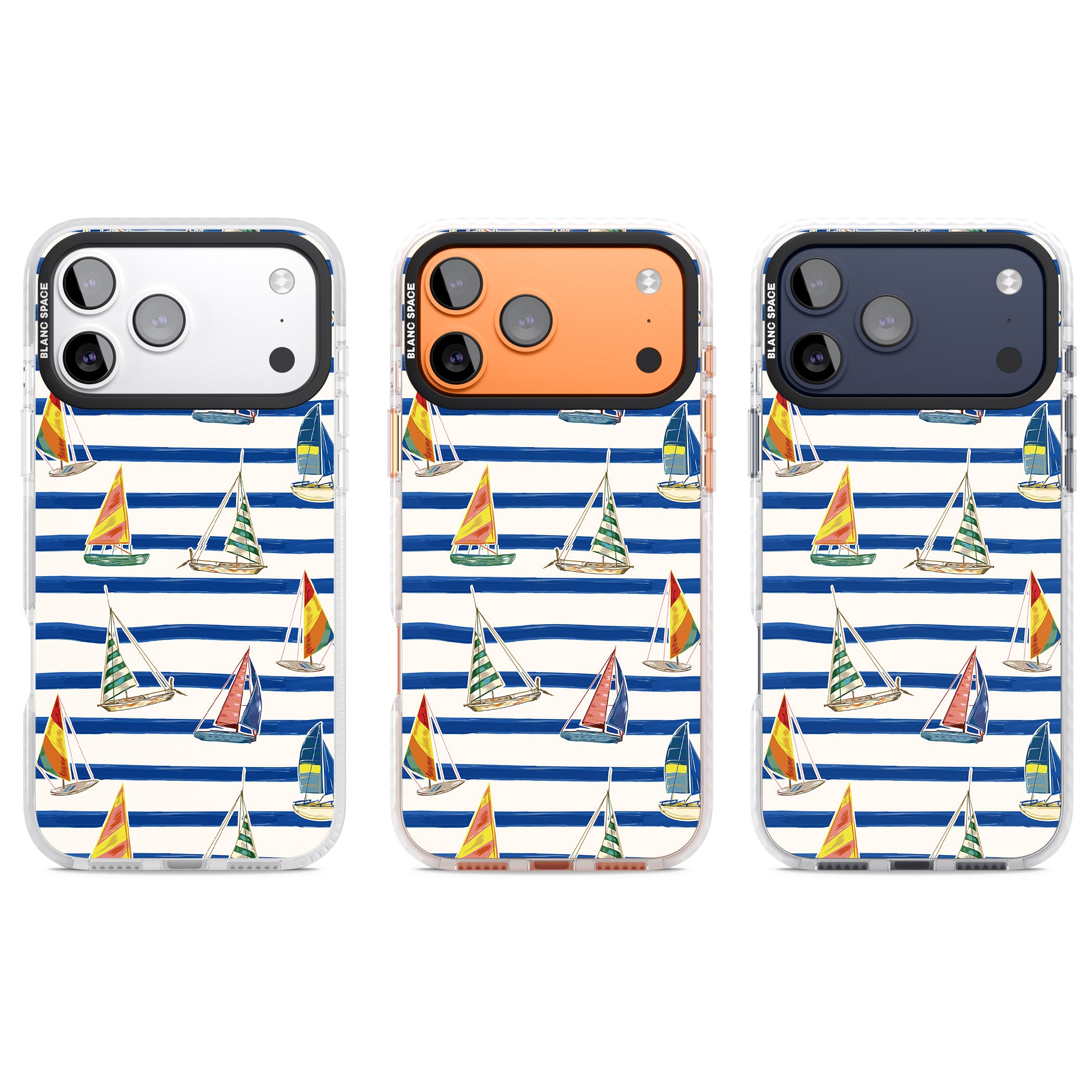 Coastal Sailboats iPhone 17 Pro Impact Pro Clear Phone Case APT Impact Protection