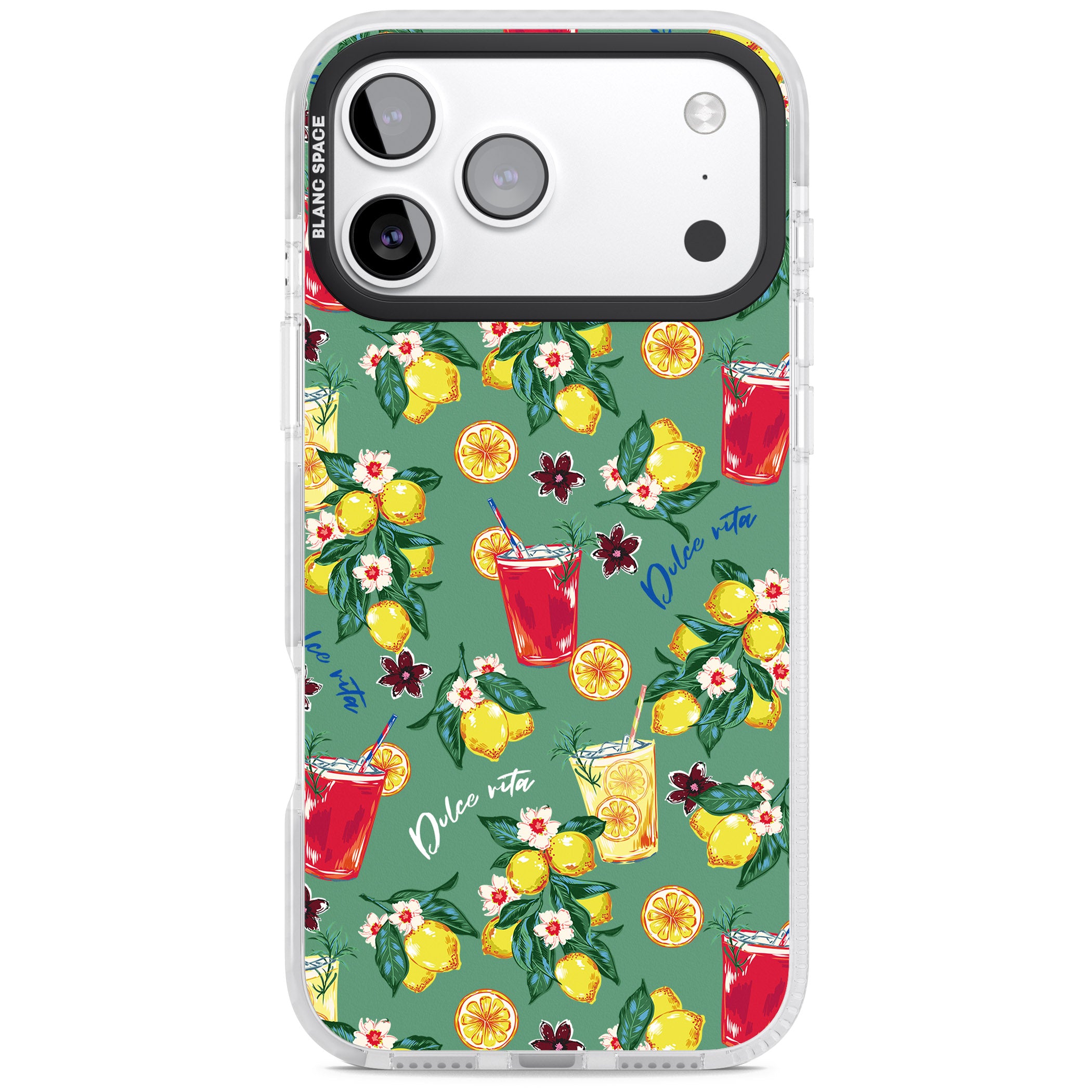 Lemon Cocktails iPhone 17 Pro Impact Pro Clear Phone Case