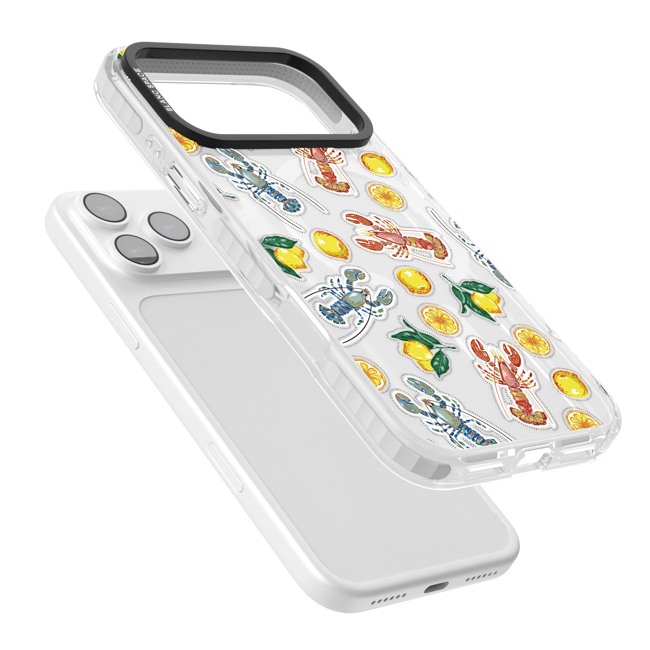 Lemons & Lobsters iPhone 17 Pro Max Impact Pro Clear Phone Case Colours