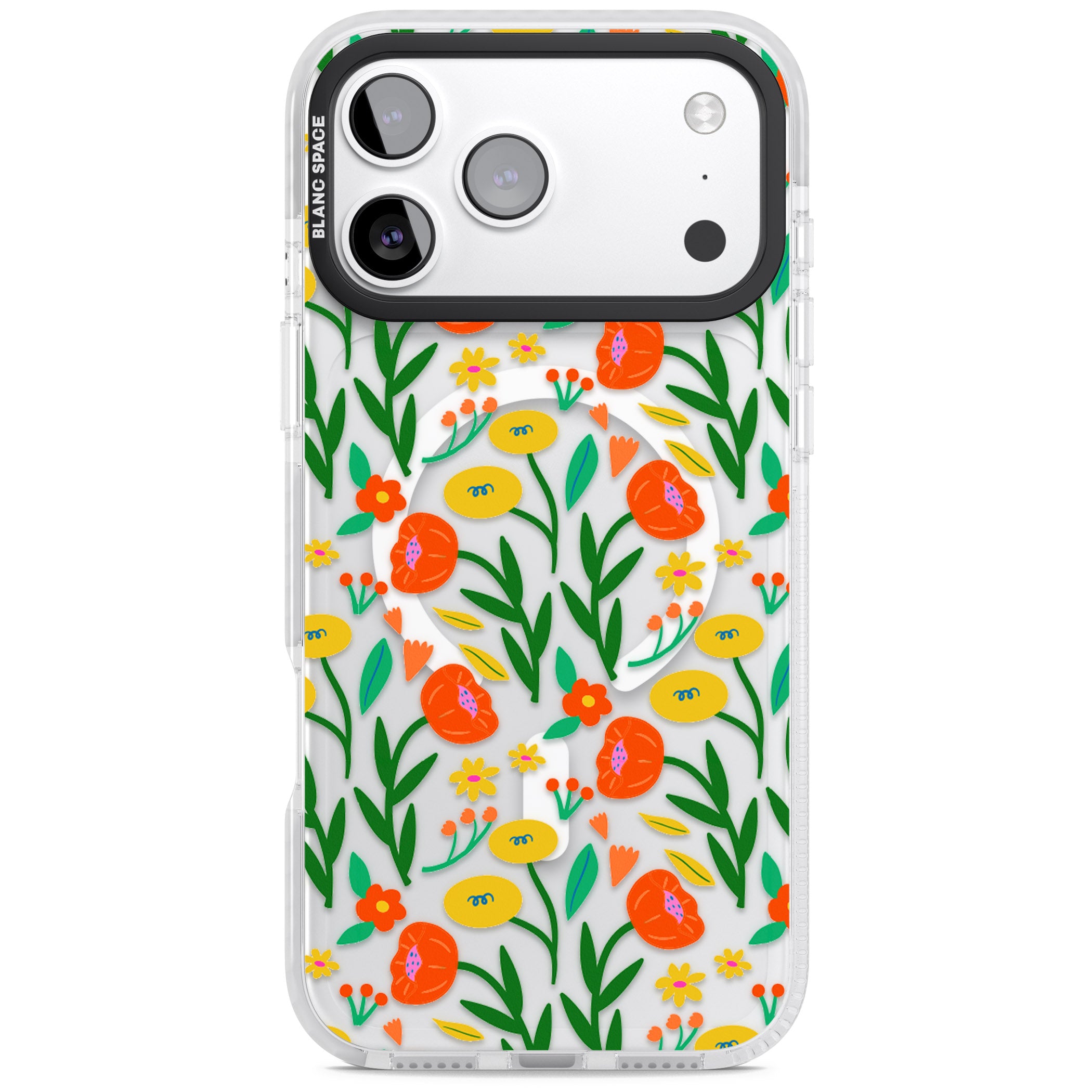 Summer Flower Fiesta iPhone 17 Pro Max Impact Pro Clear Phone Case