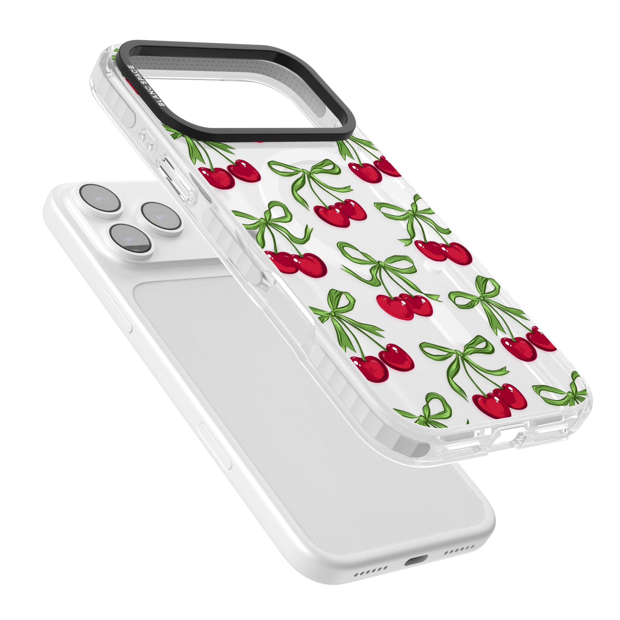 Cherry Bows iPhone 17 Pro Impact Pro Clear Phone Case Colours