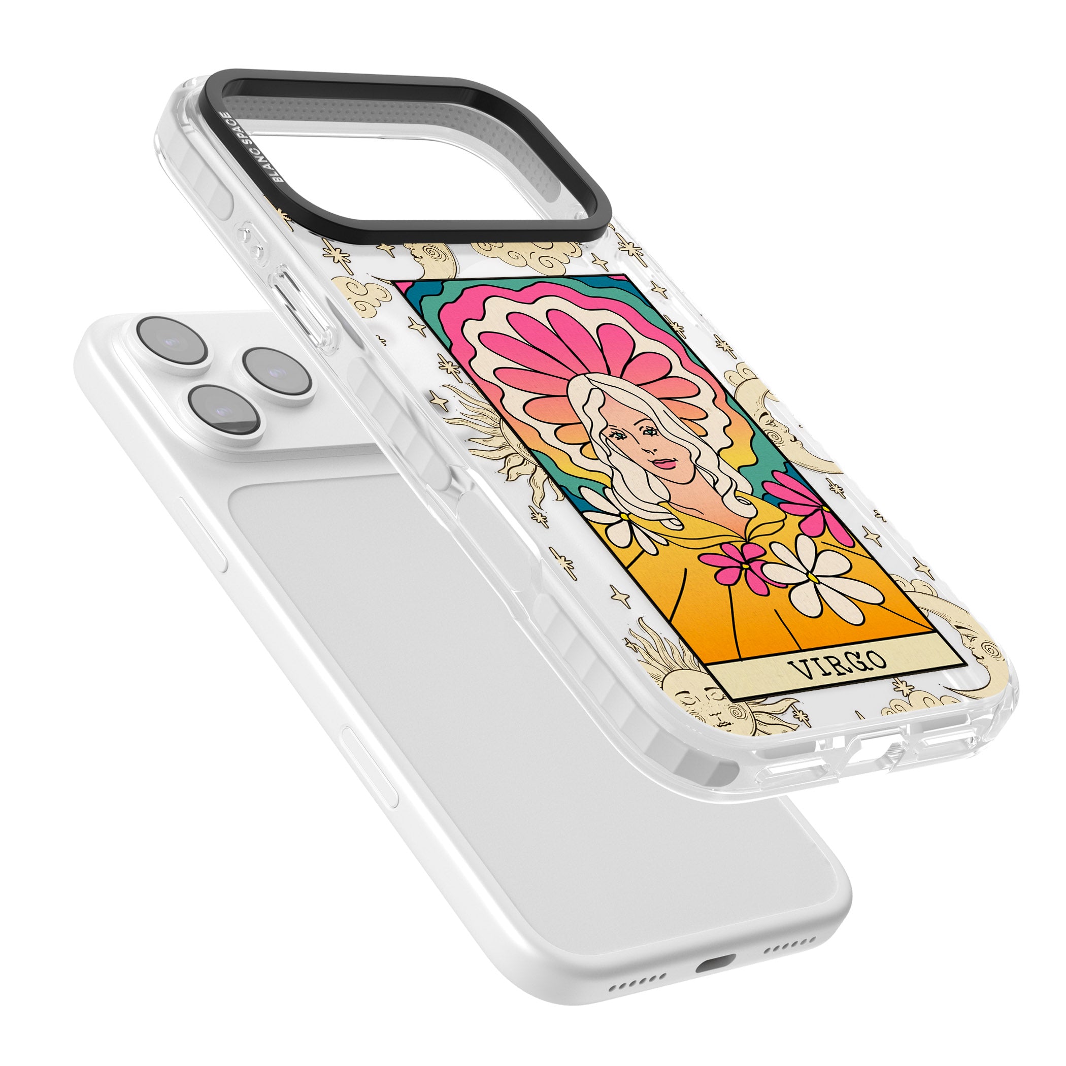 Celestial Zodiac Virgo iPhone 17 Pro Impact Pro Clear Phone Case Colours