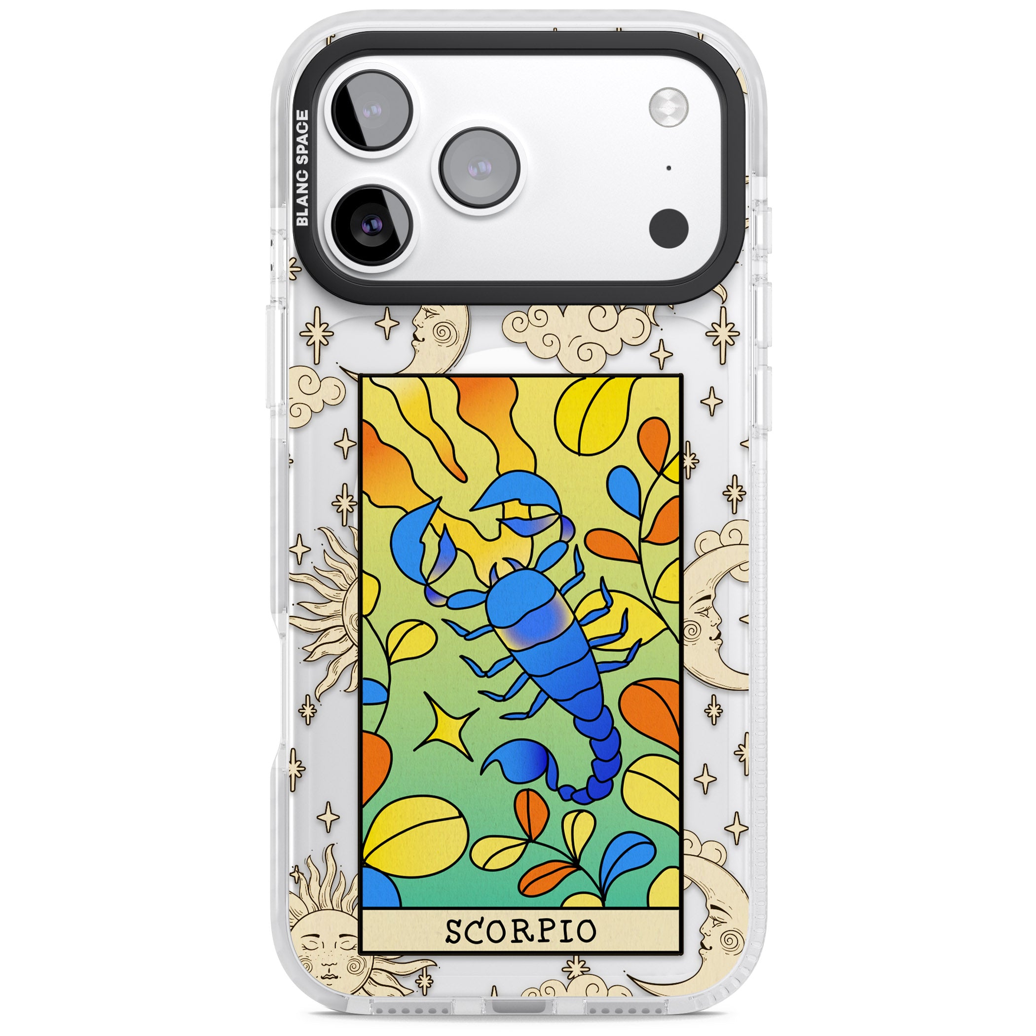Celestial Zodiac Scorpio iPhone 17 Pro Max Impact Pro Clear Phone Case