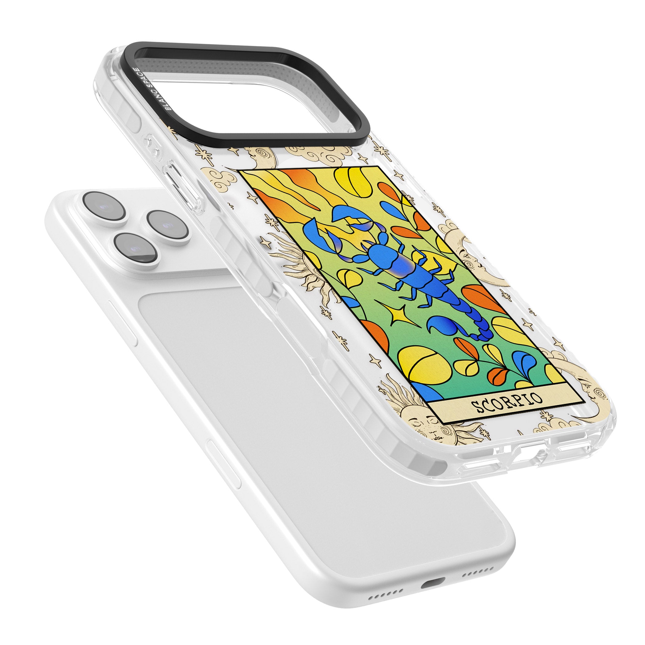 Celestial Zodiac Scorpio iPhone 17 Pro Max Impact Pro Clear Phone Case Colours