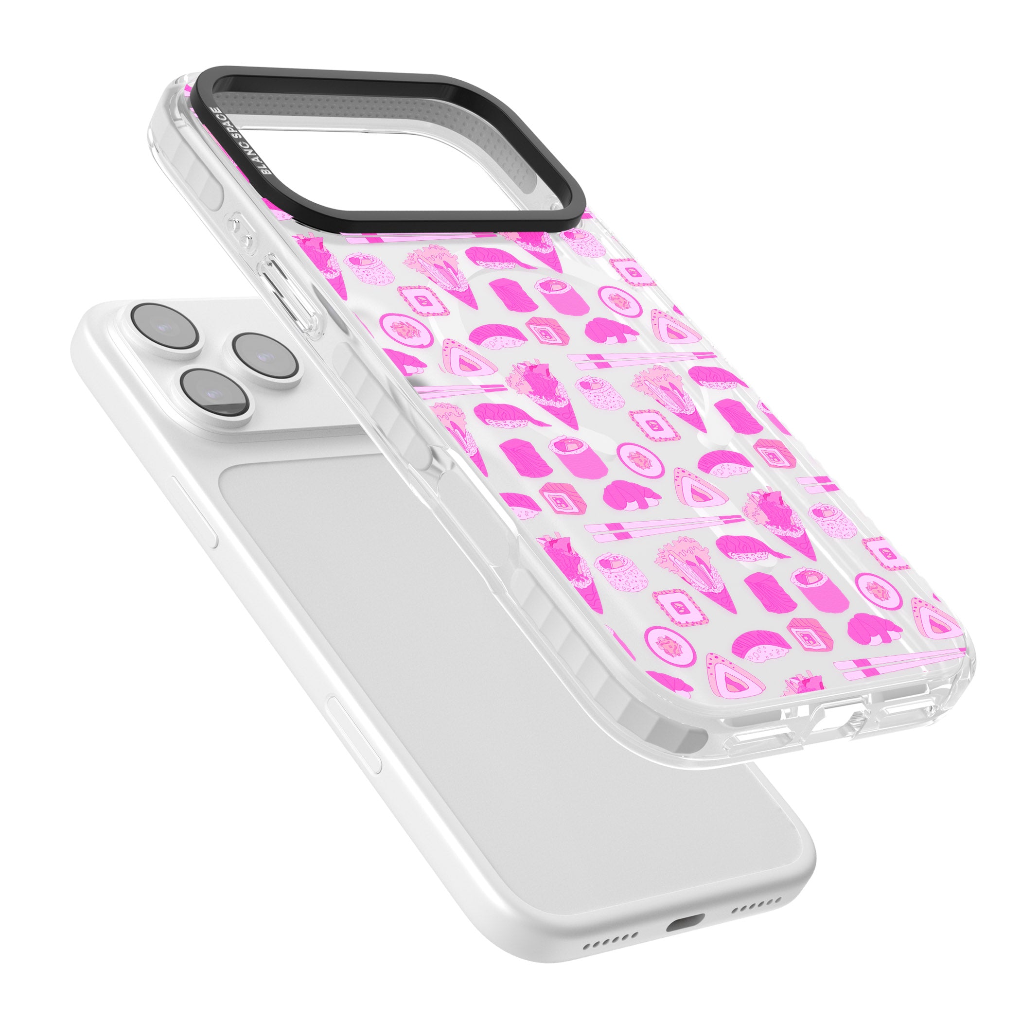 Pink Sushi Pop iPhone 17 Pro Impact Pro Clear Phone Case Colours