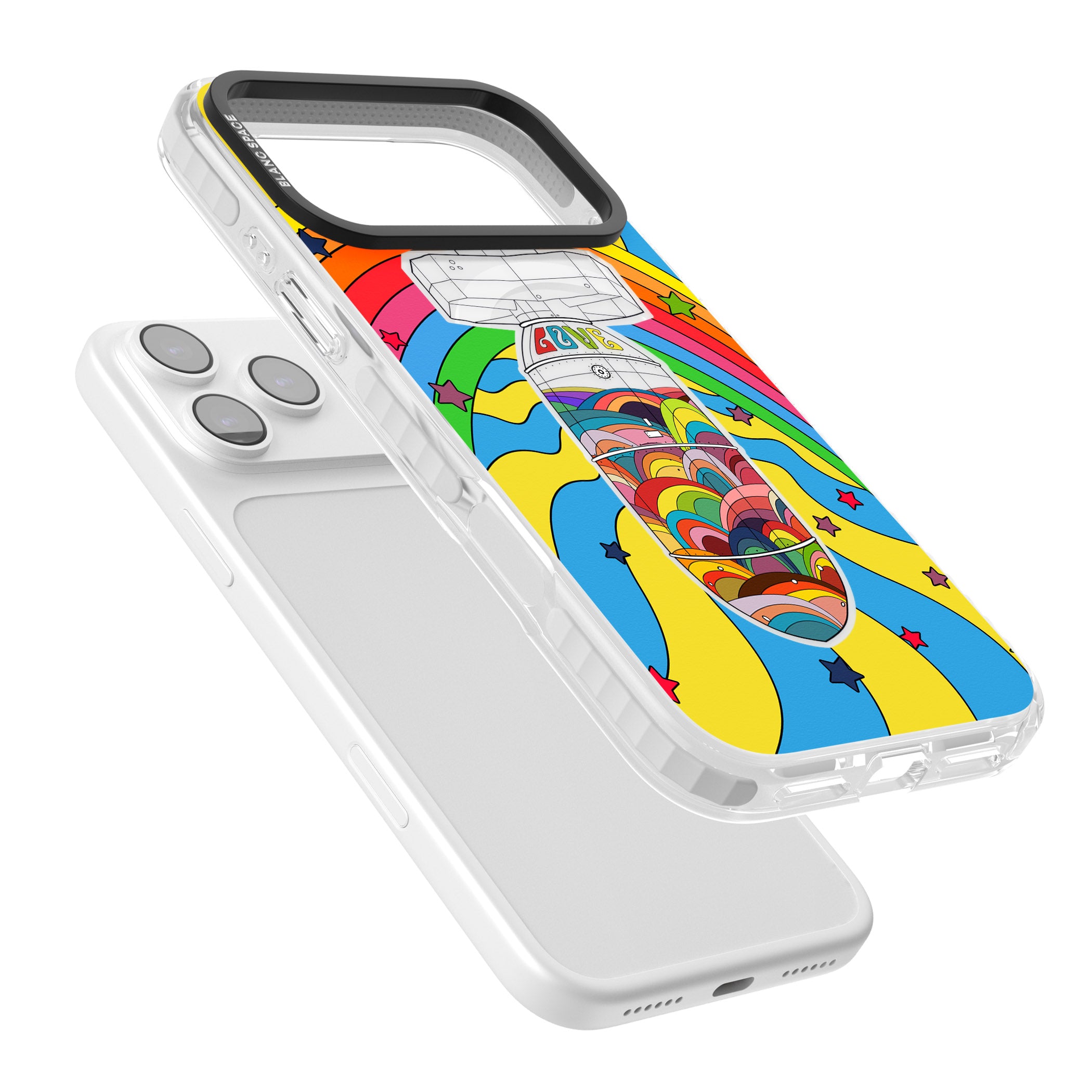 Love Bomb iPhone 17 Pro Impact Pro Clear Phone Case Colours