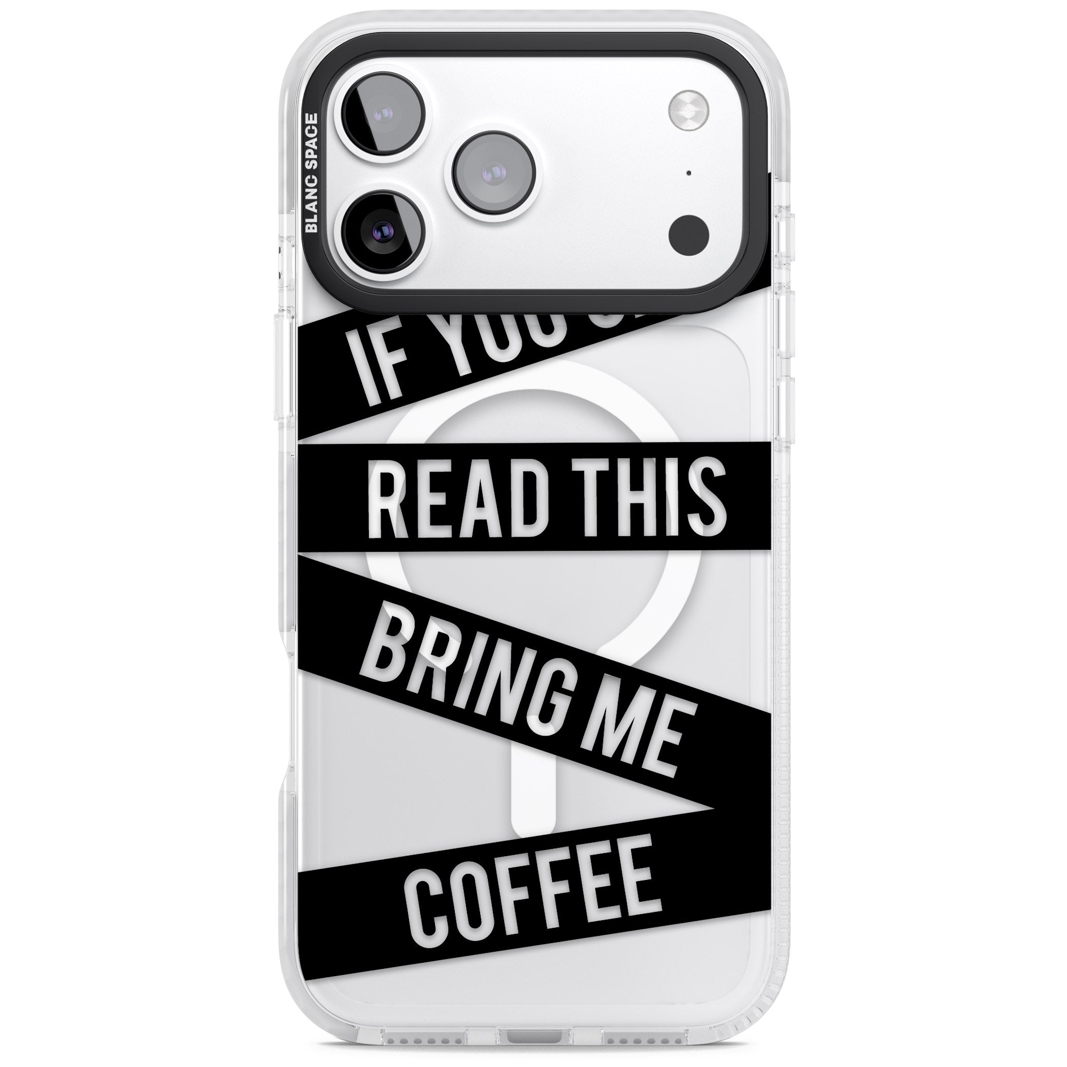 Bring Me Coffee iPhone 17 Pro Max Impact Pro Clear Phone Case