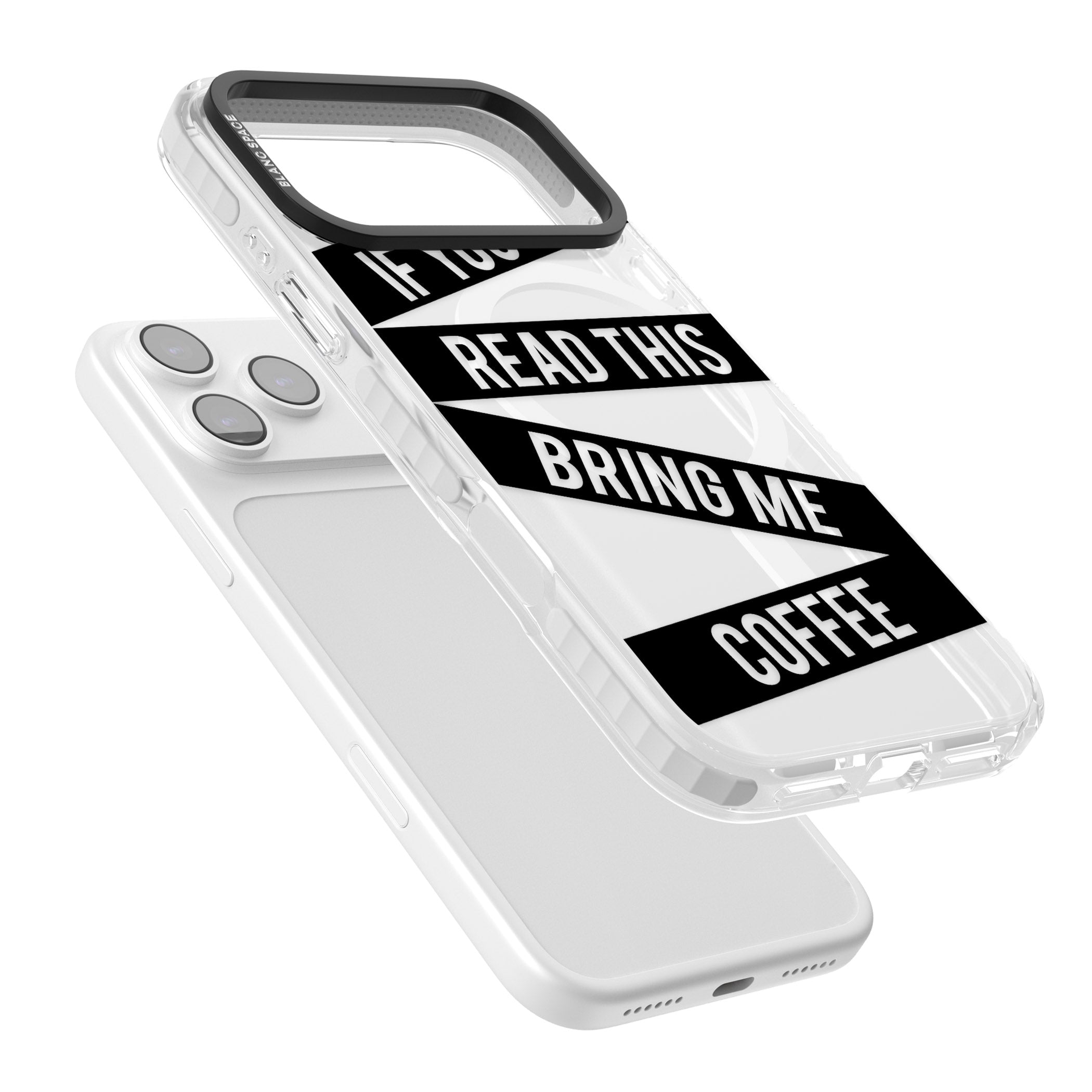 Bring Me Coffee iPhone 17 Pro Max Impact Pro Clear Phone Case Colours