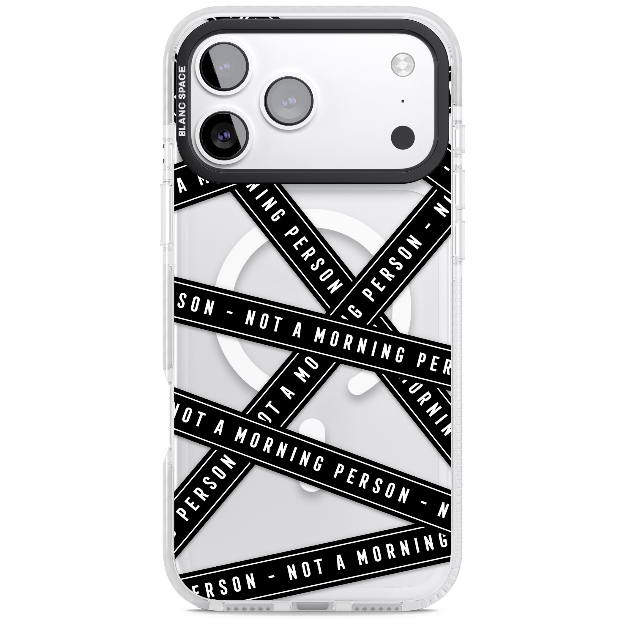 Not A Morning Person iPhone 17 Pro Impact Pro Clear Phone Case