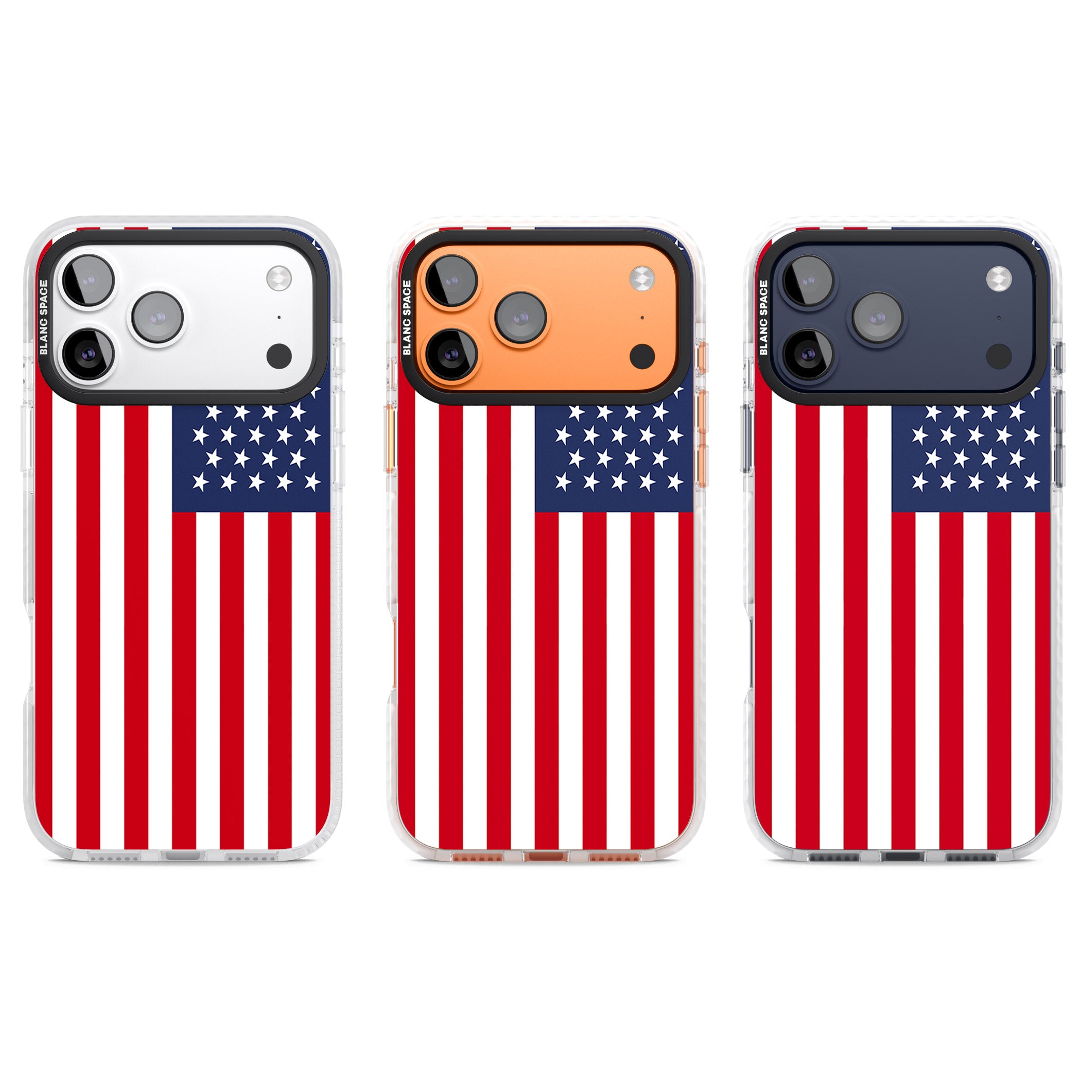 American Flag iPhone 17 Pro Impact Pro Clear Phone Case APT Impact Protection