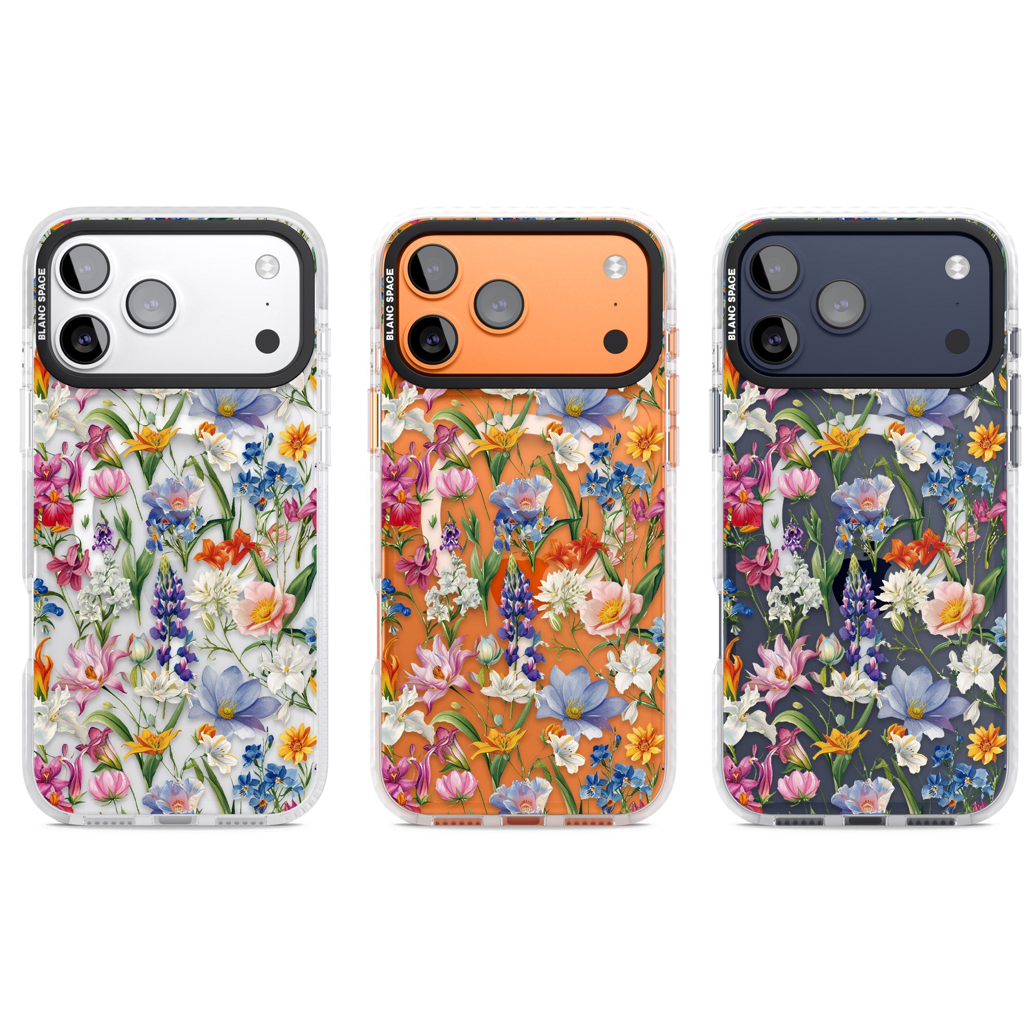 Vintage Wildflowers iPhone 17 Pro Impact Pro Clear Phone Case APT Impact Protection