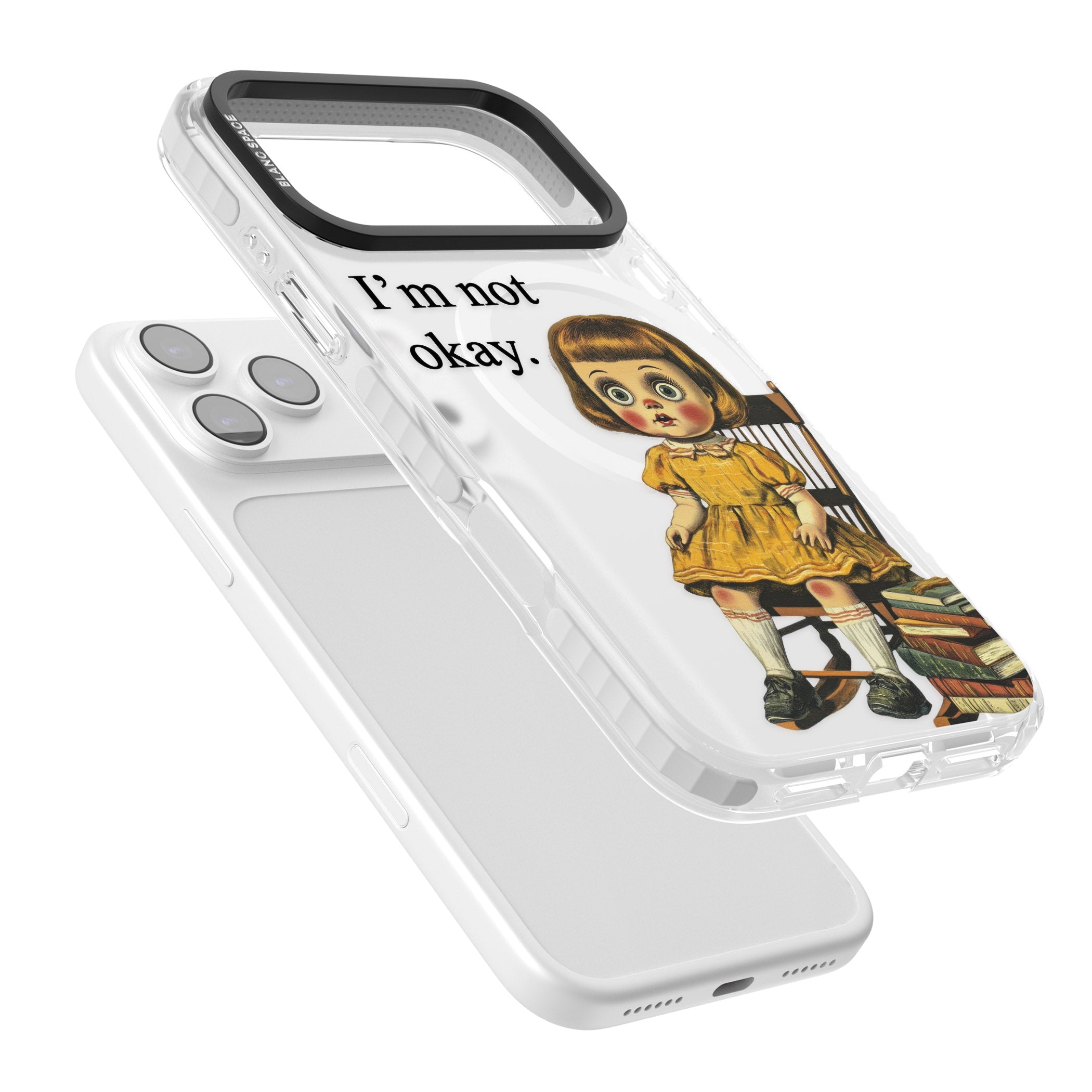 Im Not Okay iPhone 17 Pro Impact Pro Clear Phone Case Colours