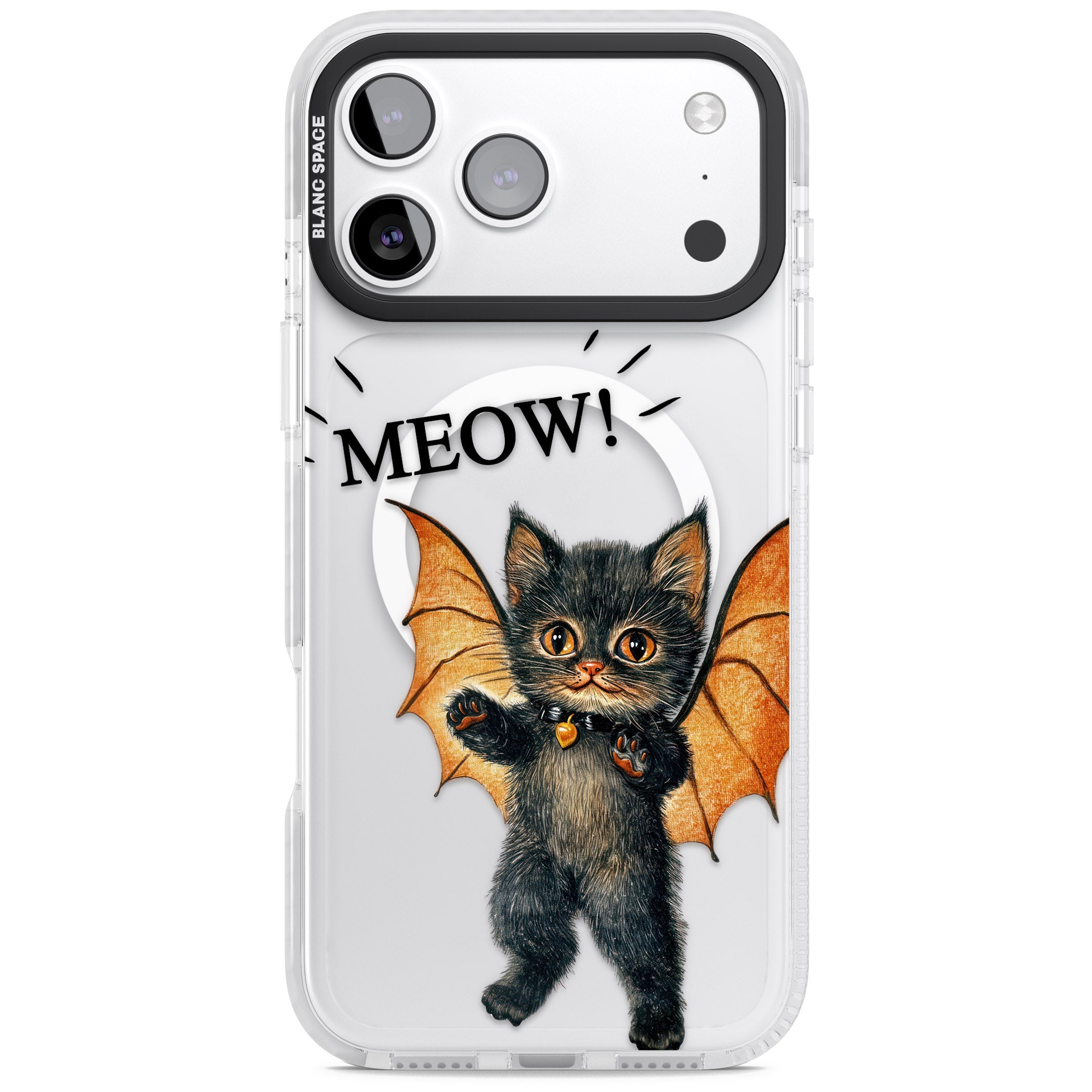 Meow iPhone 17 Pro Impact Pro Clear Phone Case