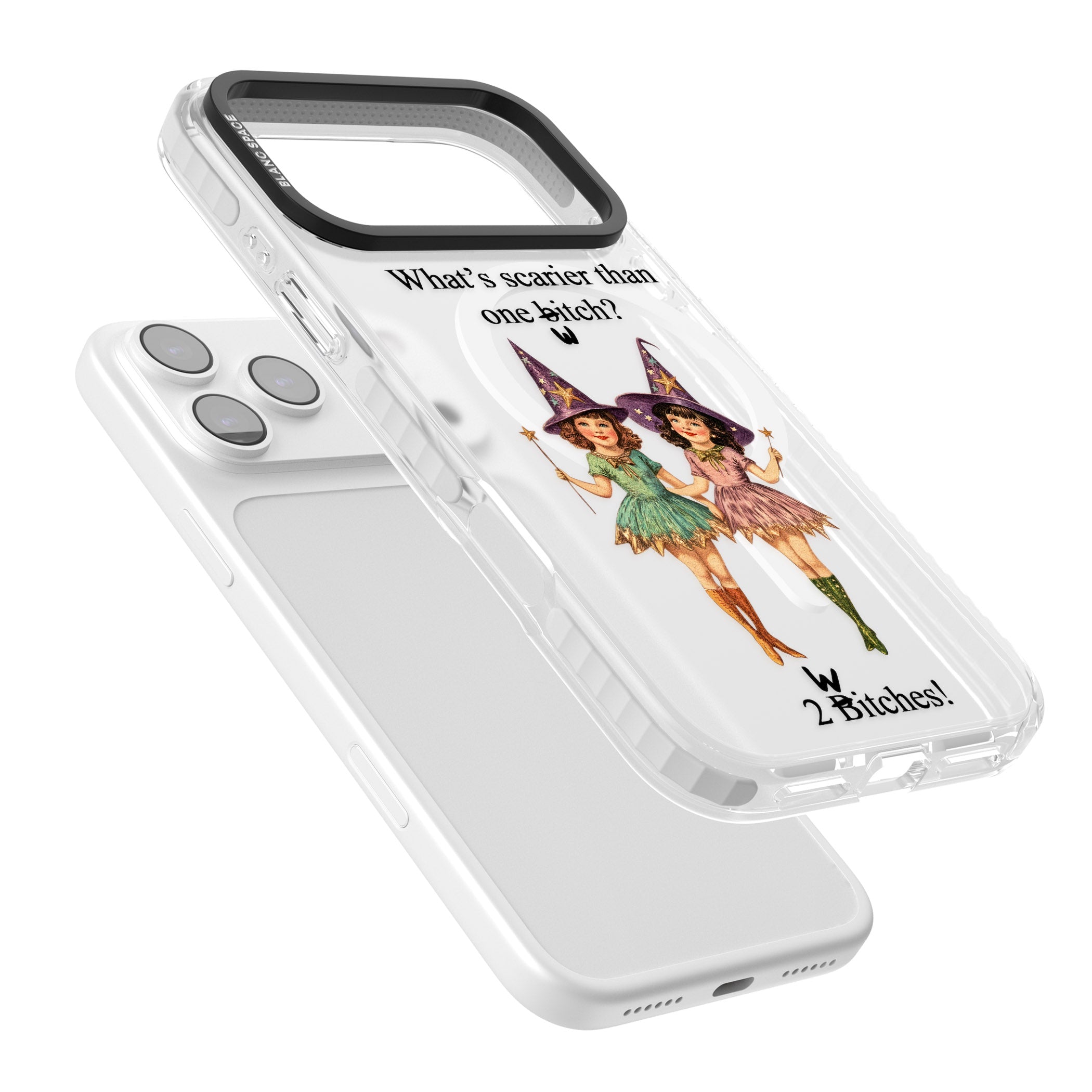 Two Witches iPhone 17 Pro Max Impact Pro Clear Phone Case Colours