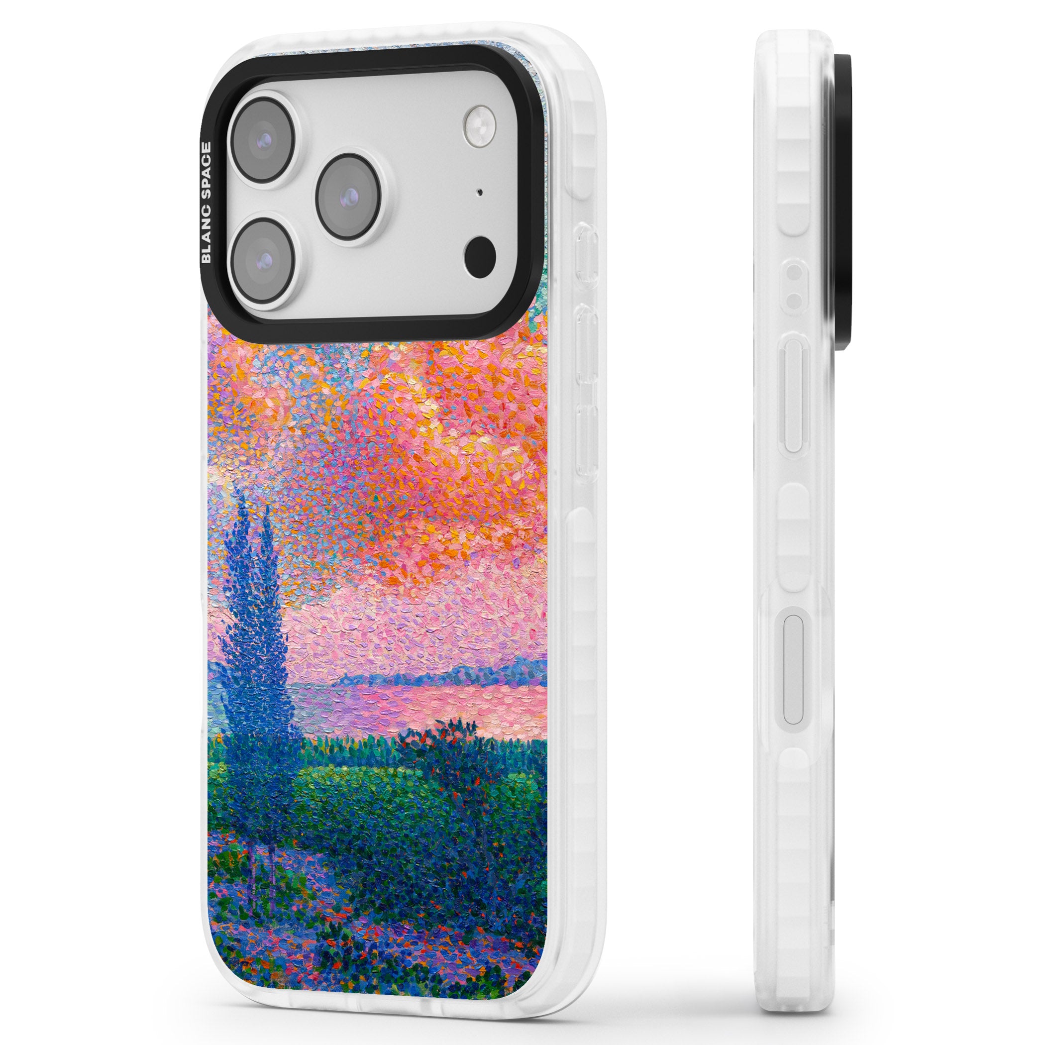 The Pink Cloud iPhone 17 Pro Max Impact Pro Clear Phone Case Side Profile