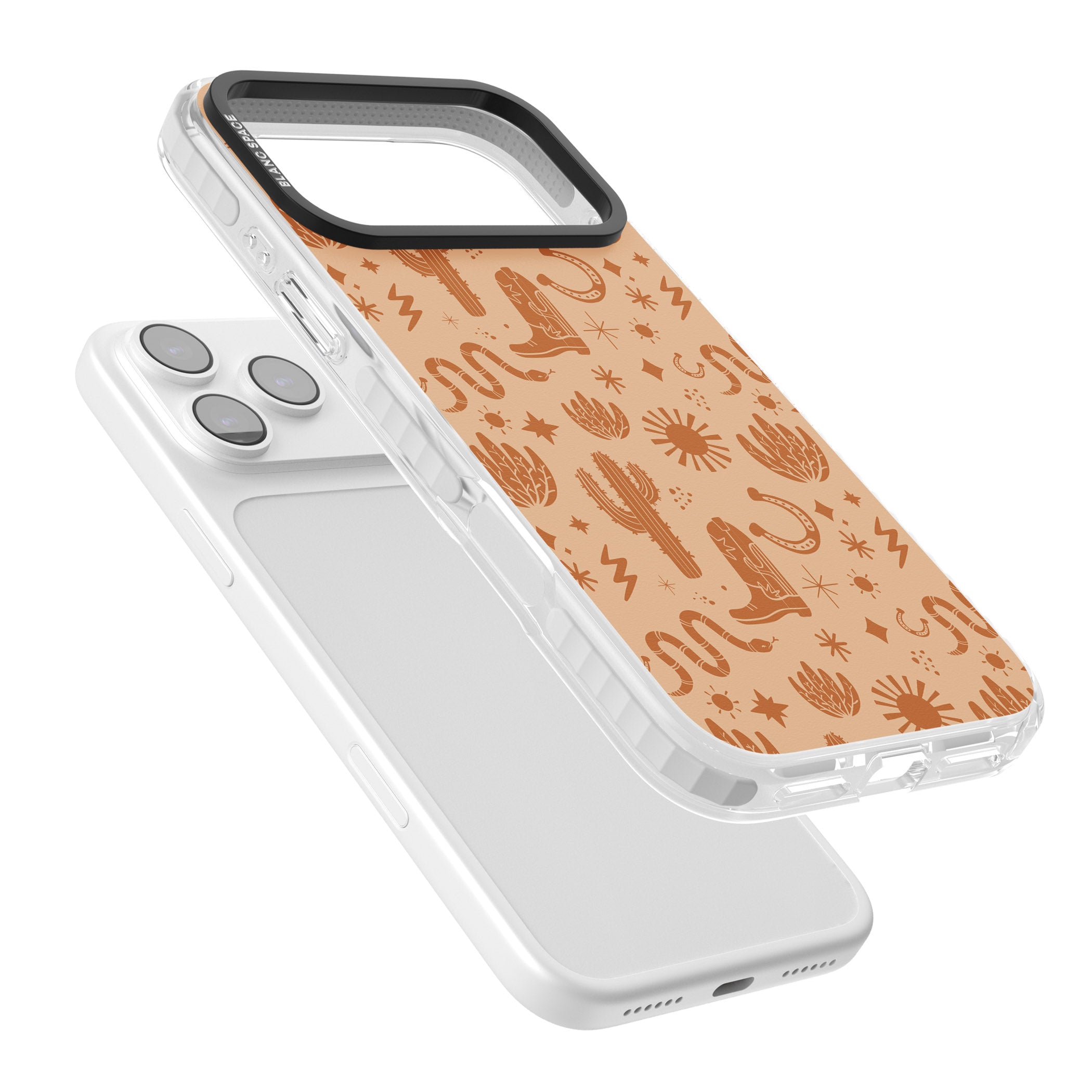 Wild West Pattern iPhone 17 Pro Impact Pro Clear Phone Case Colours