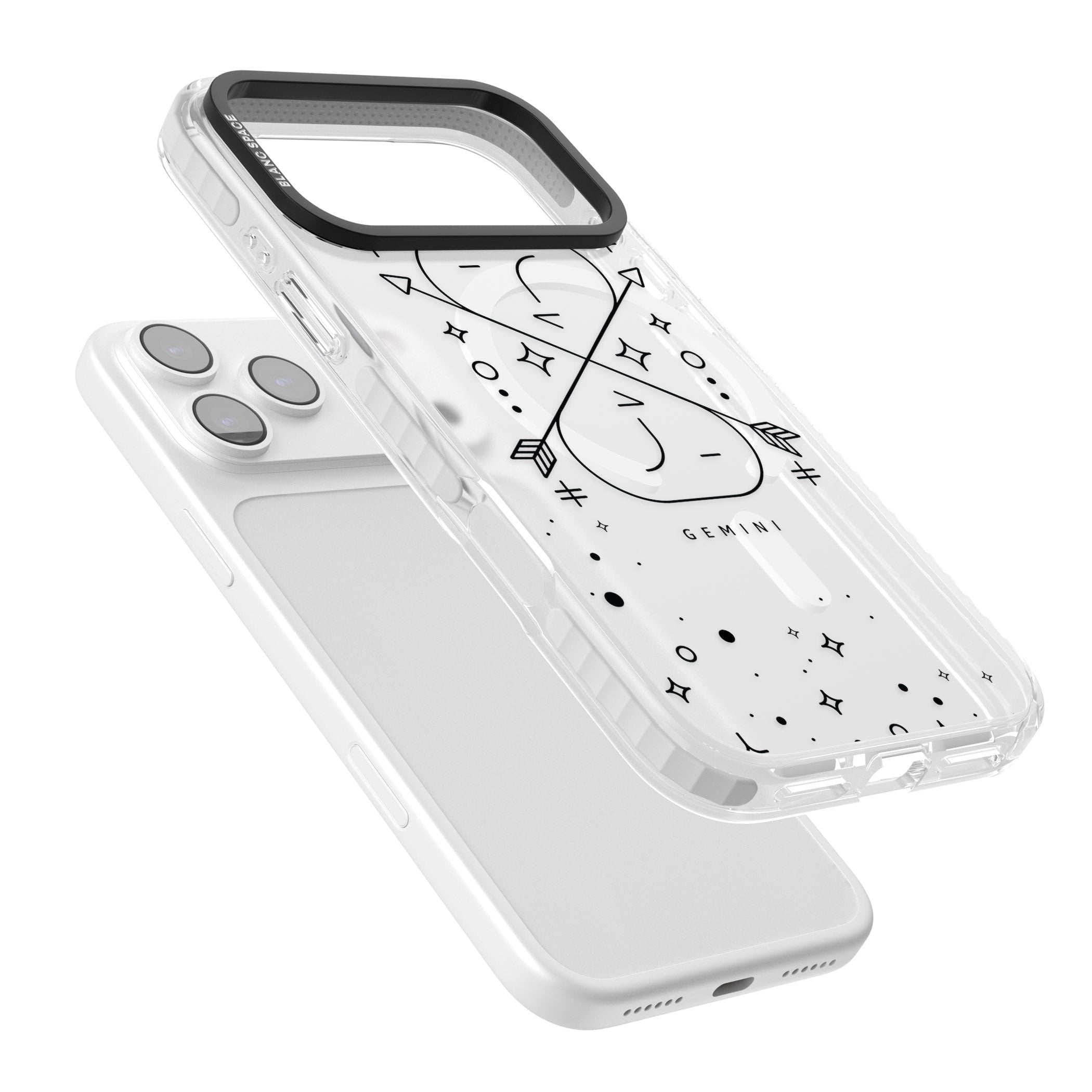Gemini Zodiac iPhone 17 Pro Max Impact Pro Clear Phone Case Colours