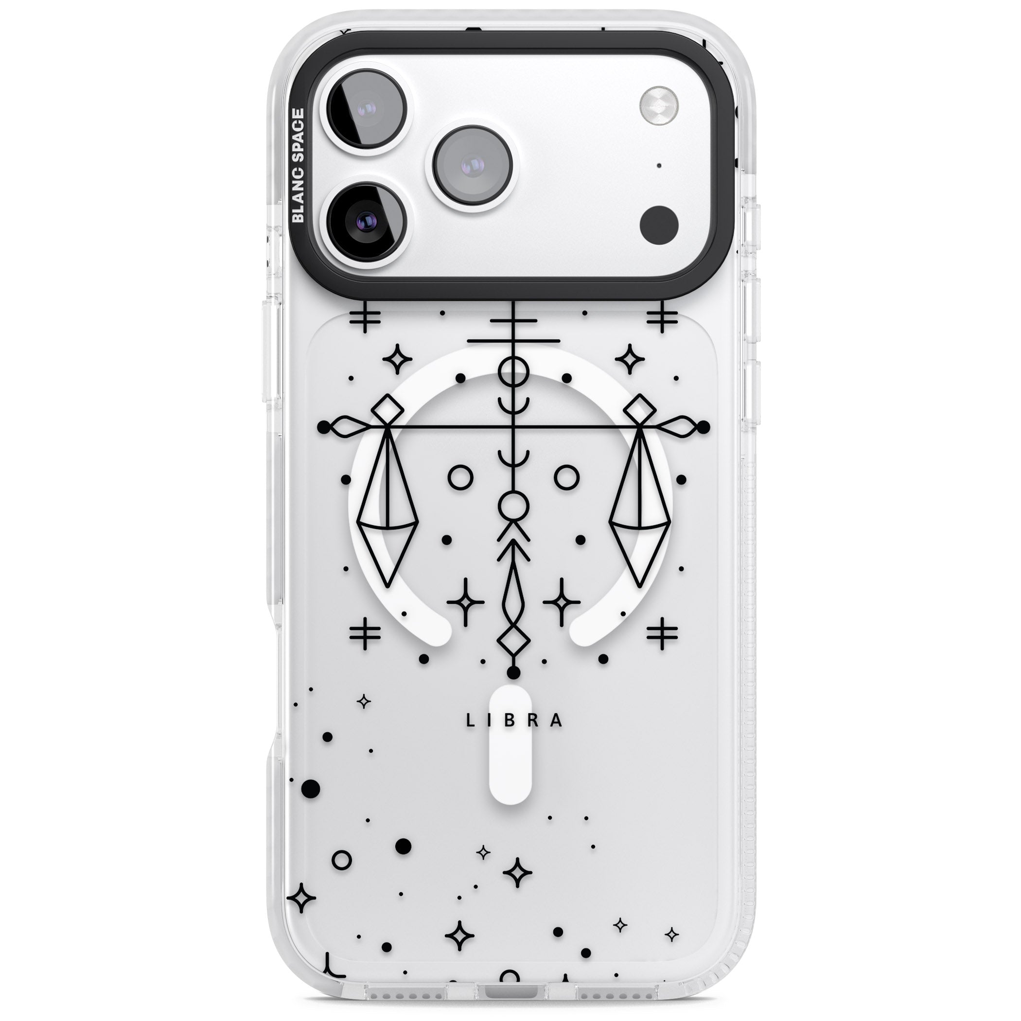 Libra Abstract Zodiac iPhone 17 Pro Max Impact Pro Clear Phone Case